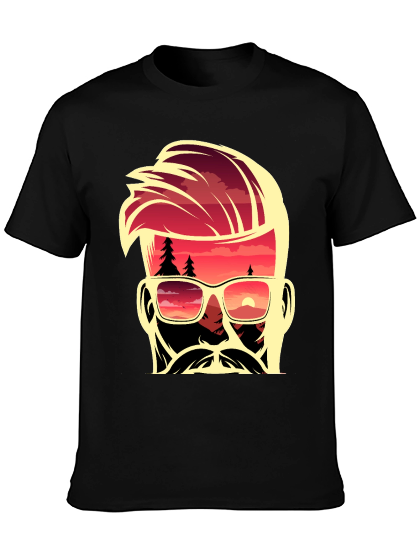 Sunset Dude Graphic Tee - Cool Retro Design