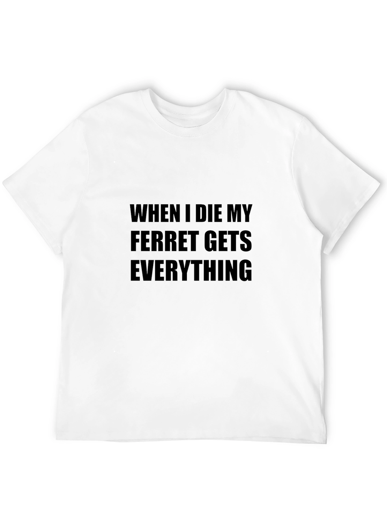 Funny Ferret Inheritance T-Shirt - Black