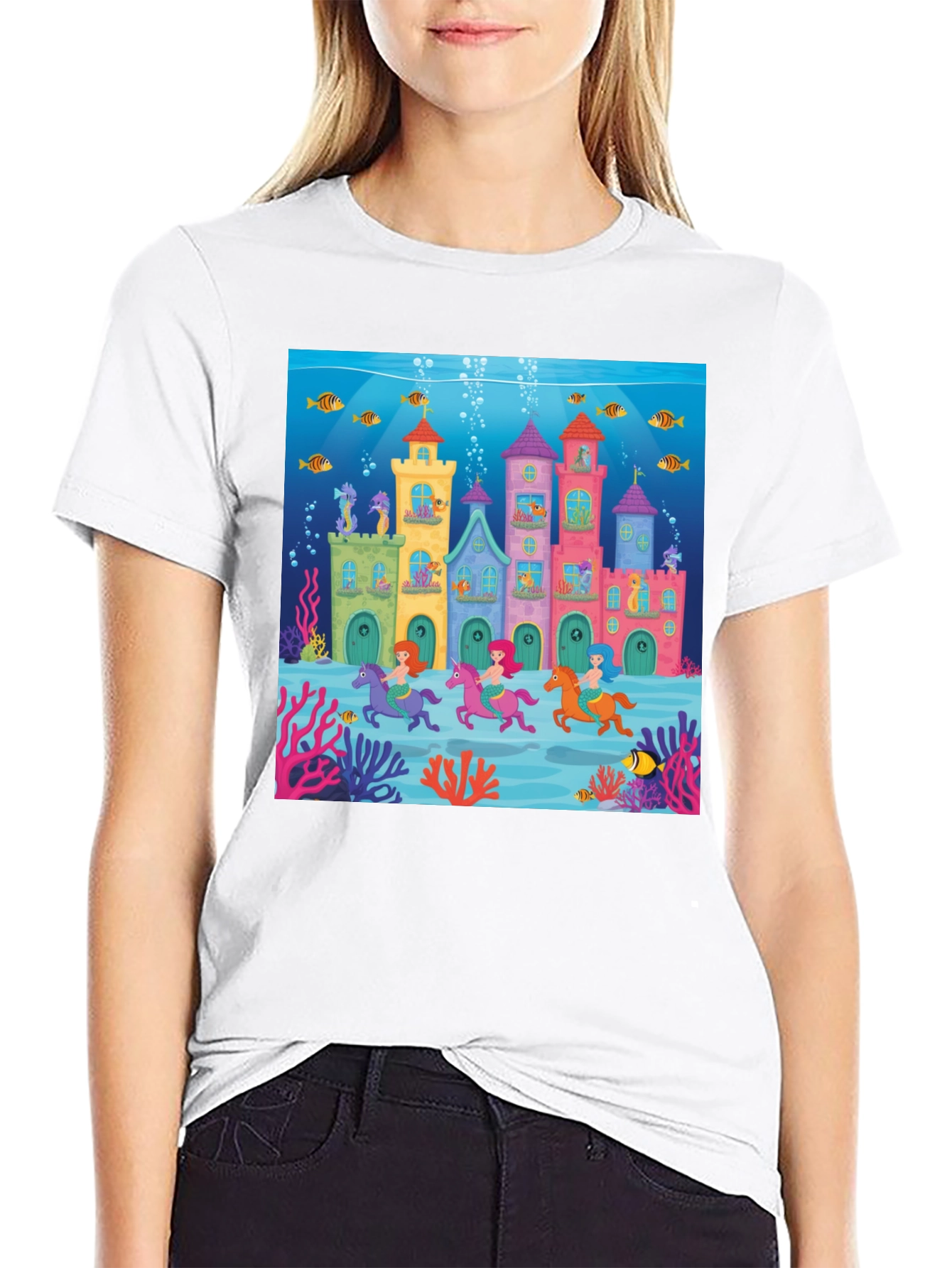 Whimsical Undersea Castle T-Shirt