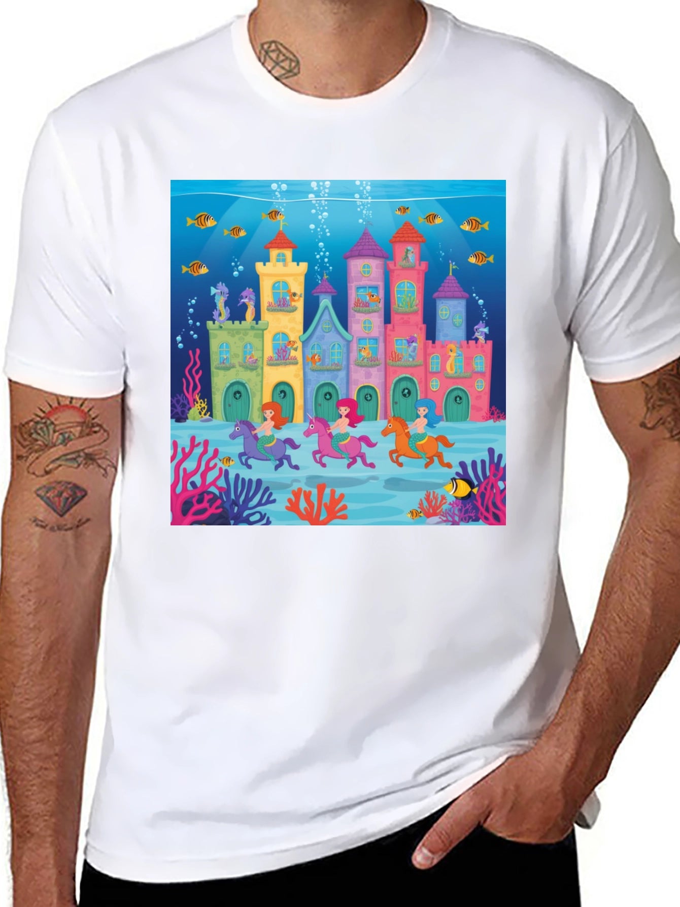 Whimsical Undersea Castle T-Shirt