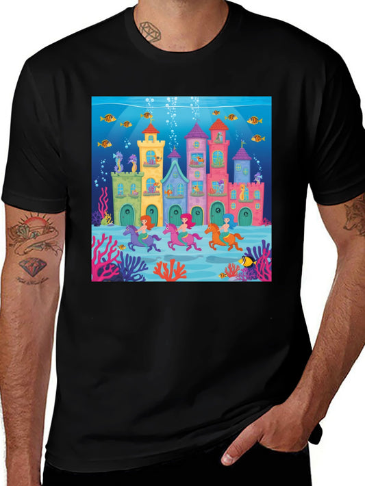 Whimsical Undersea Castle T-Shirt