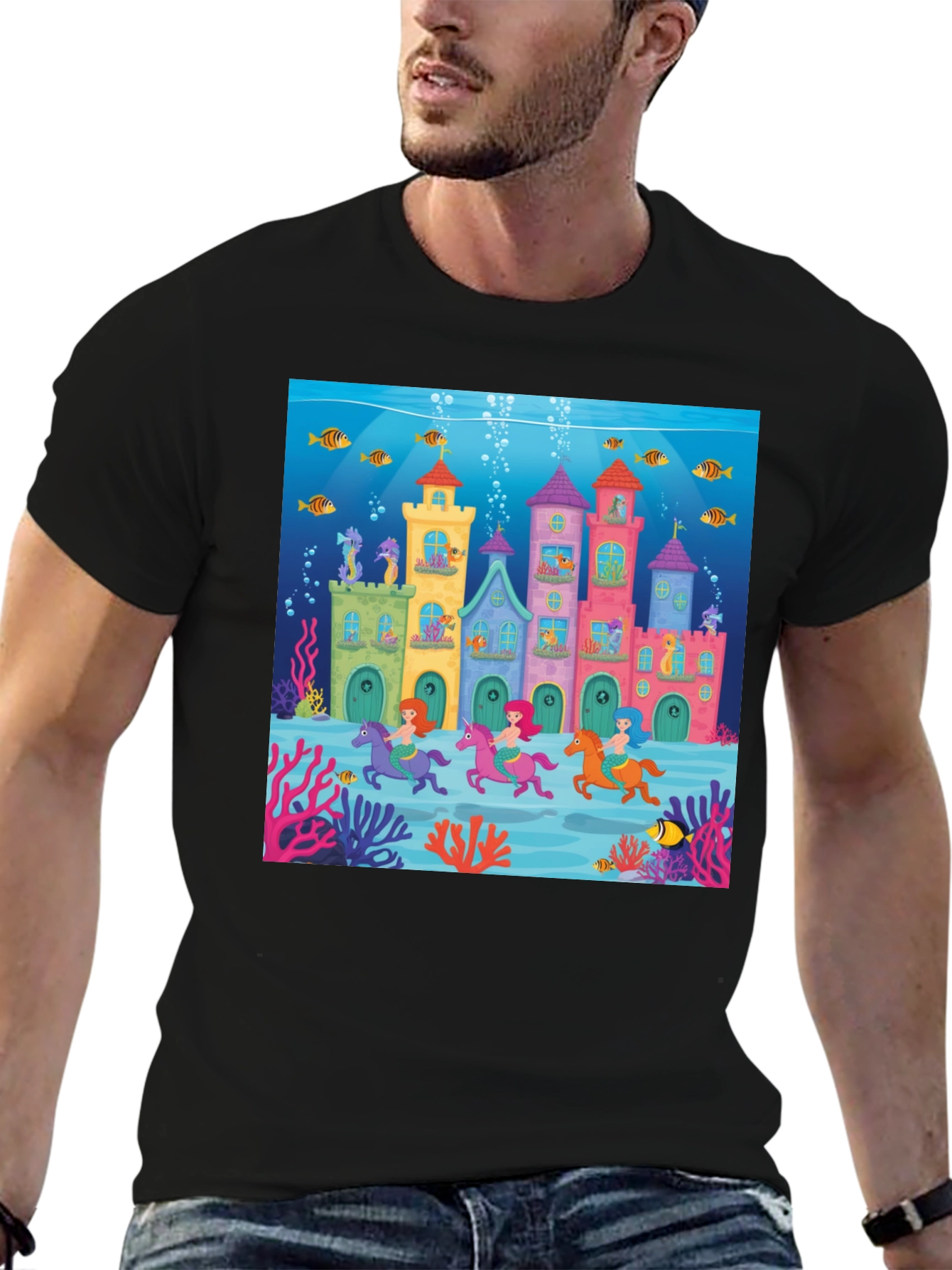 Whimsical Undersea Castle T-Shirt