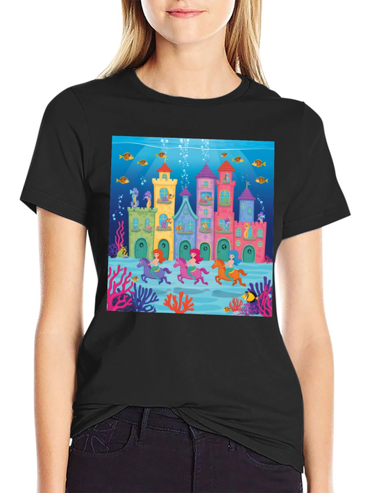 Whimsical Undersea Castle T-Shirt
