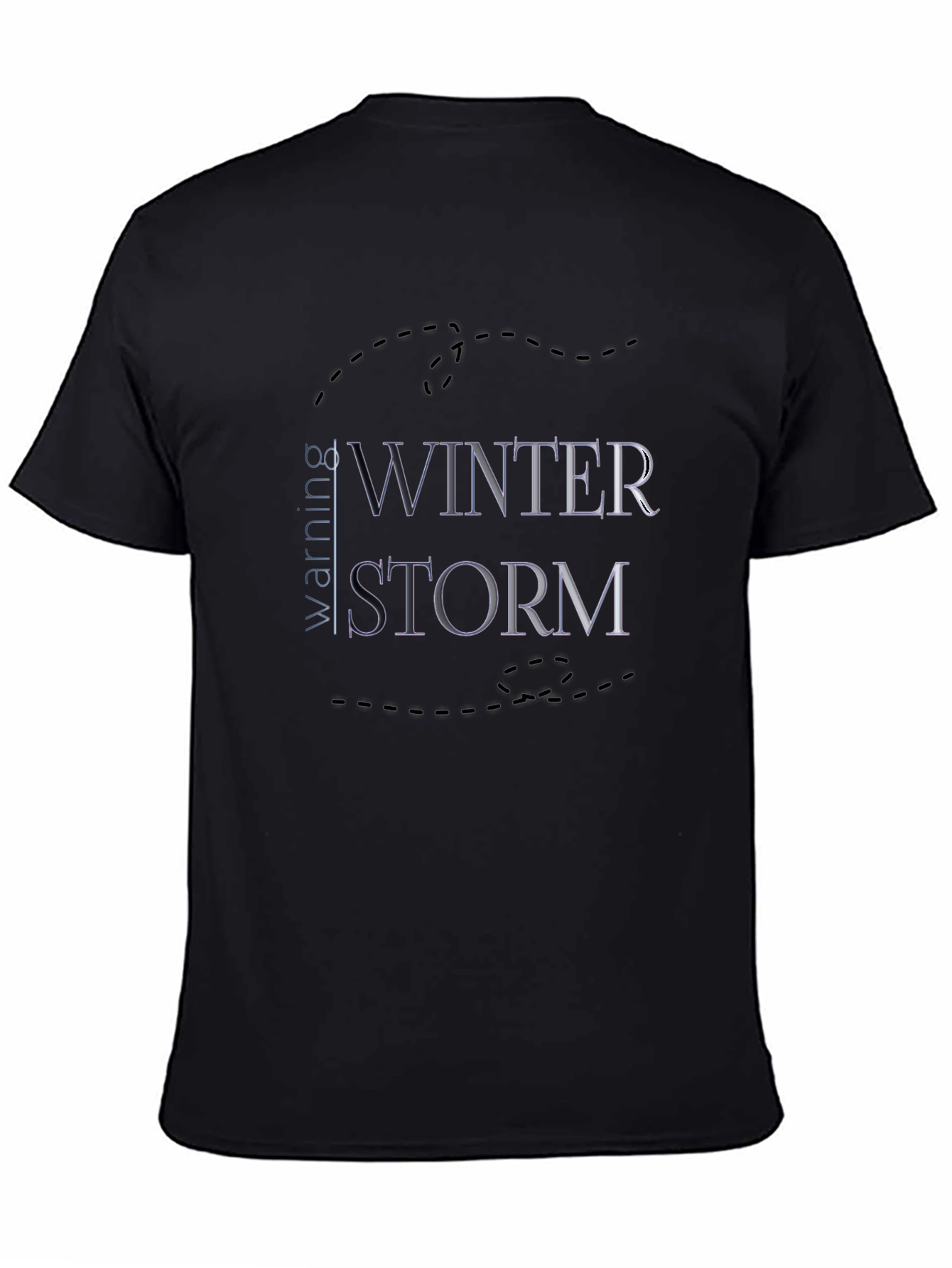 Winter Storm Graphic Tee - Black Cotton T-Shirt