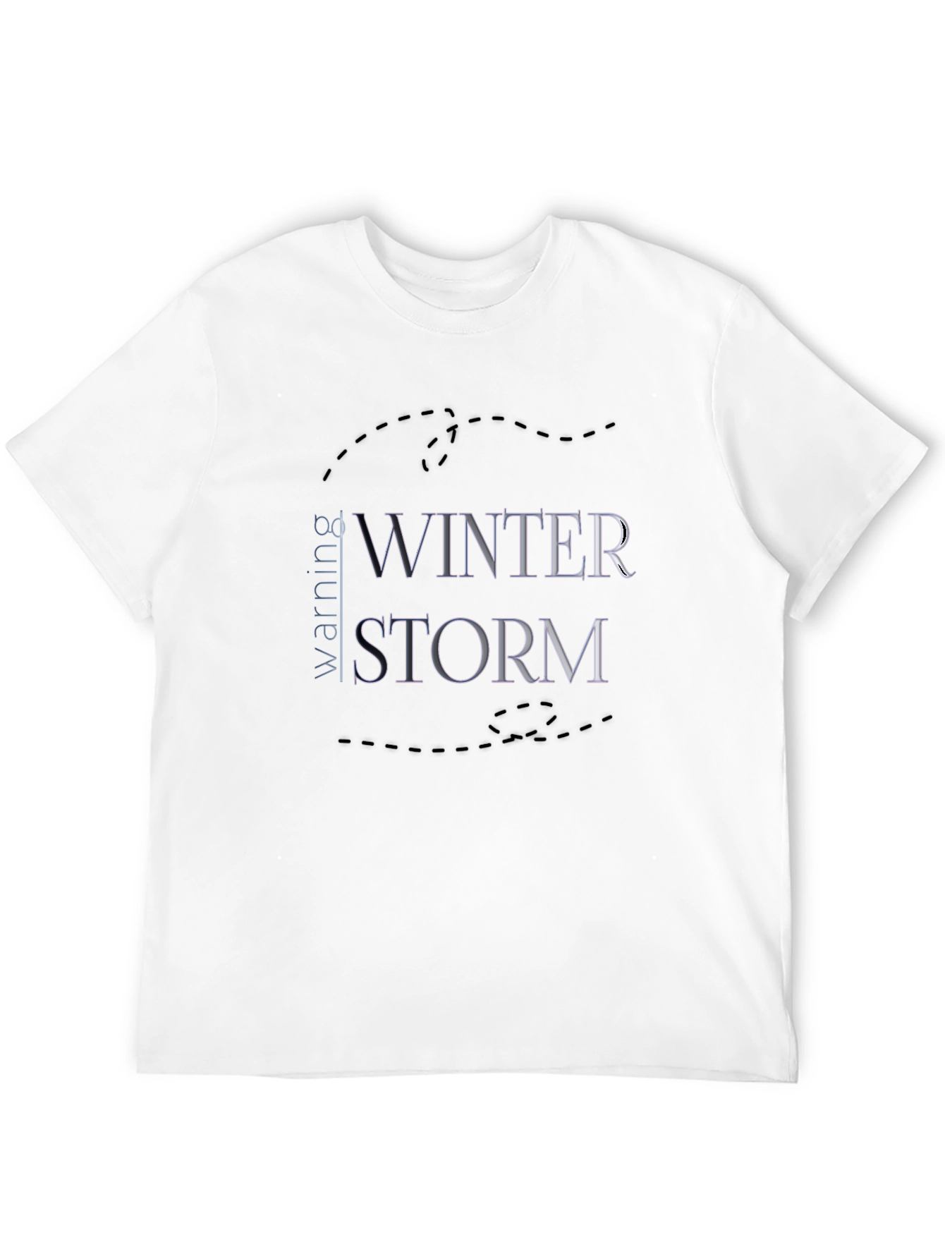 Winter Storm Graphic Tee - Black Cotton T-Shirt