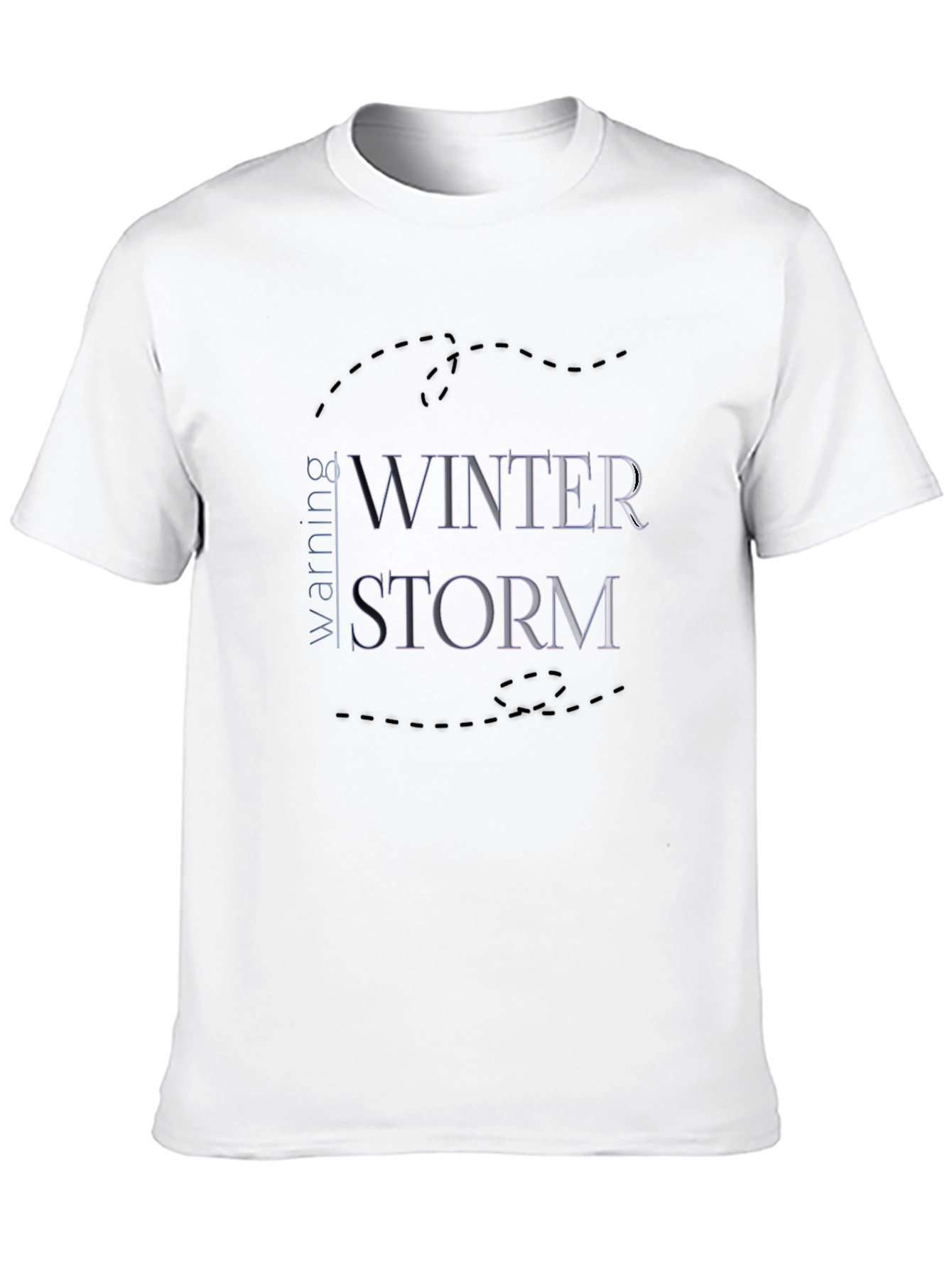 Winter Storm Graphic Tee - Black Cotton T-Shirt