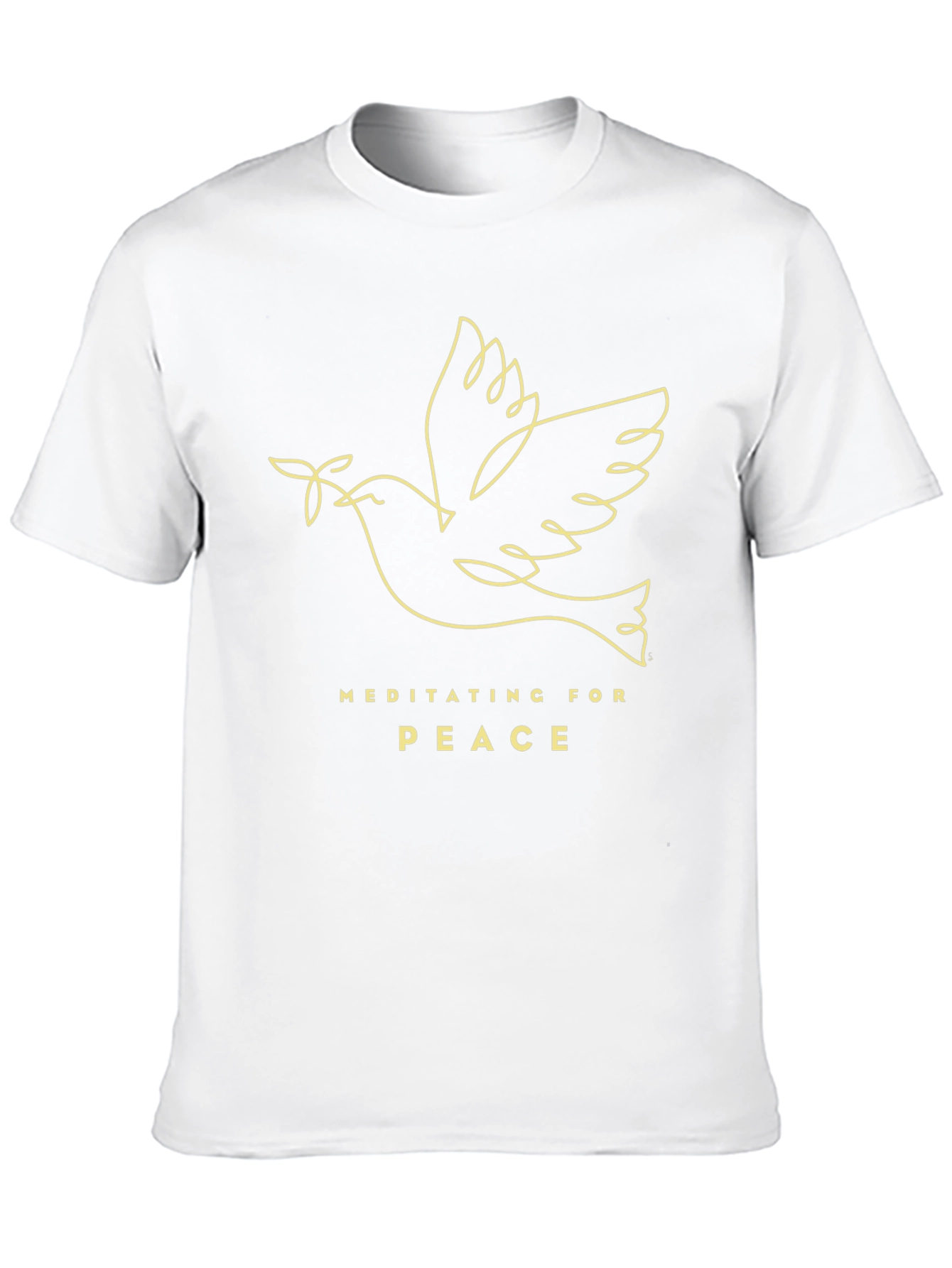 Meditating For Peace Dove Graphic T-Shirt