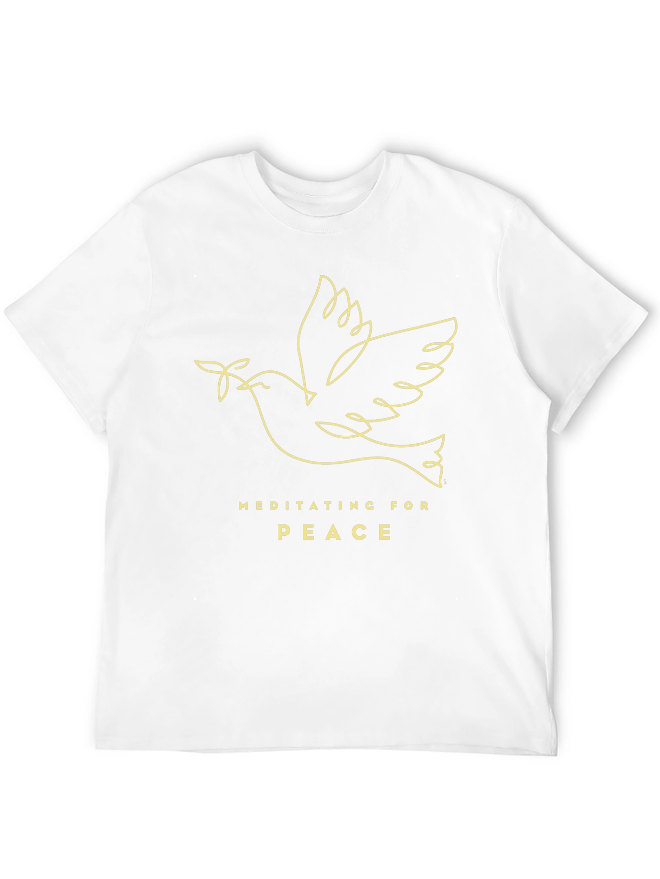 Meditating For Peace Dove Graphic T-Shirt