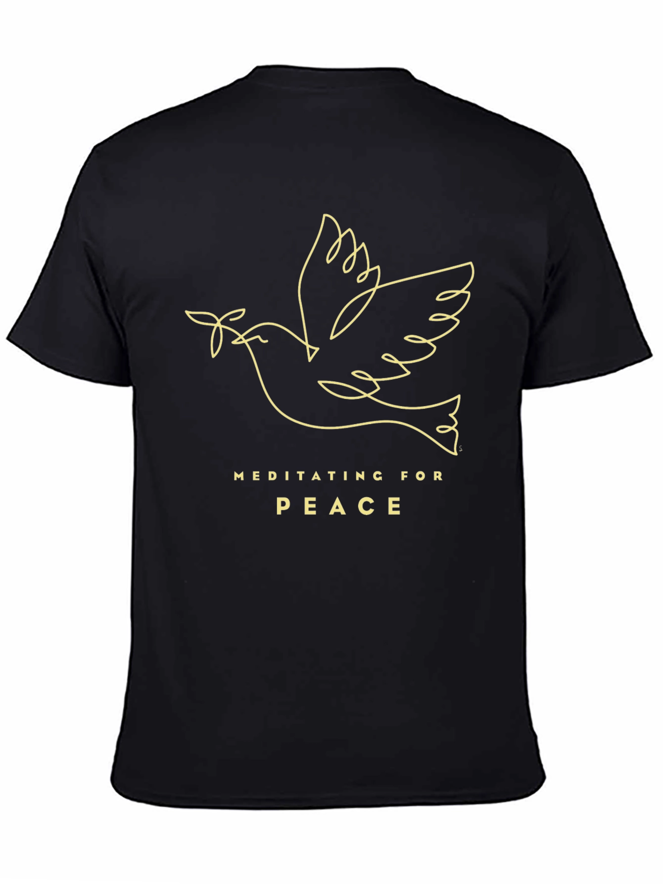 Meditating For Peace Dove Graphic T-Shirt