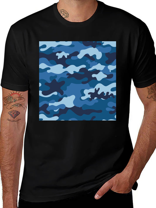 Blue Camo Tee - Cool Camouflage Shirt