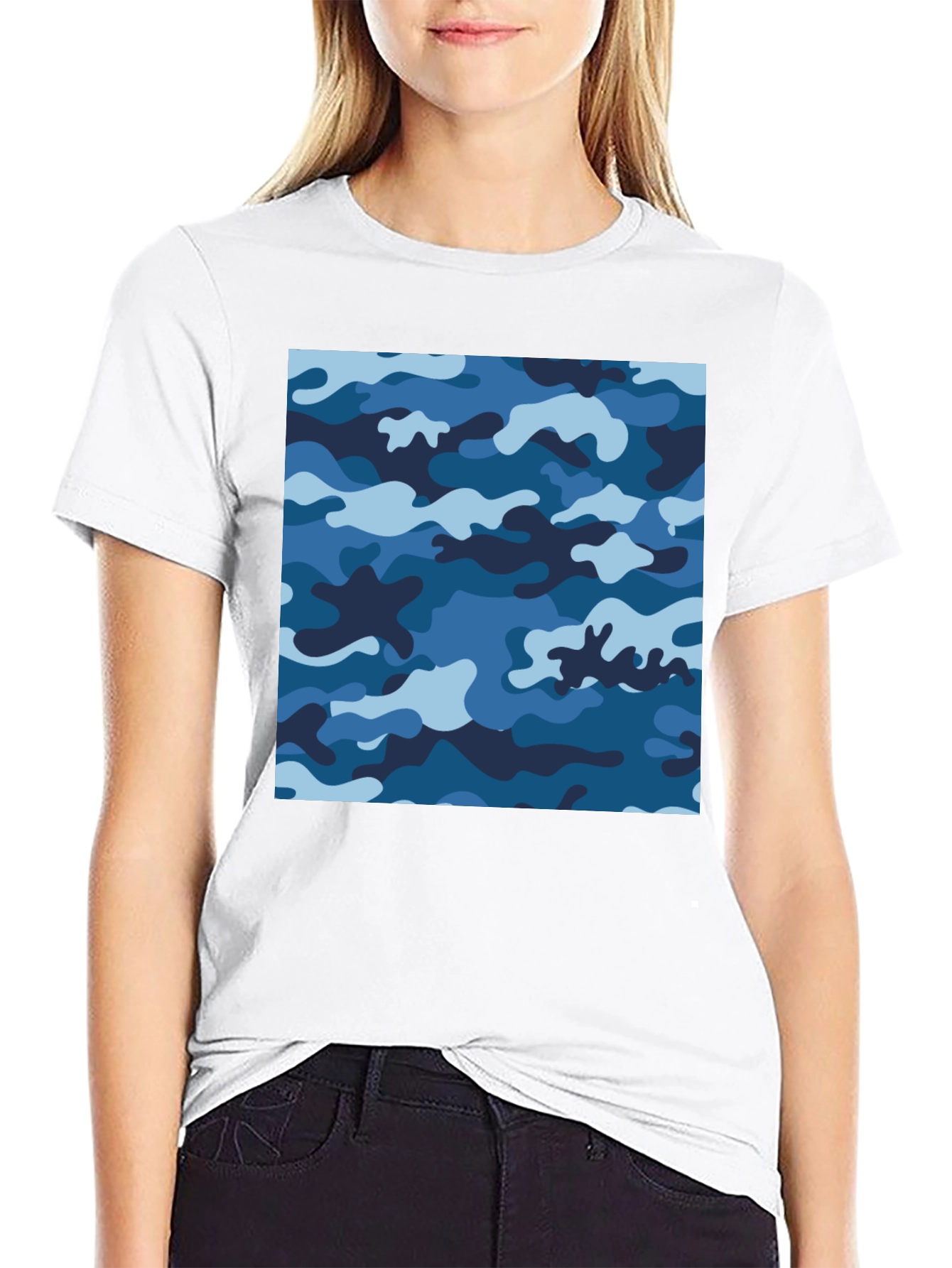Blue Camo Tee - Cool Camouflage Shirt
