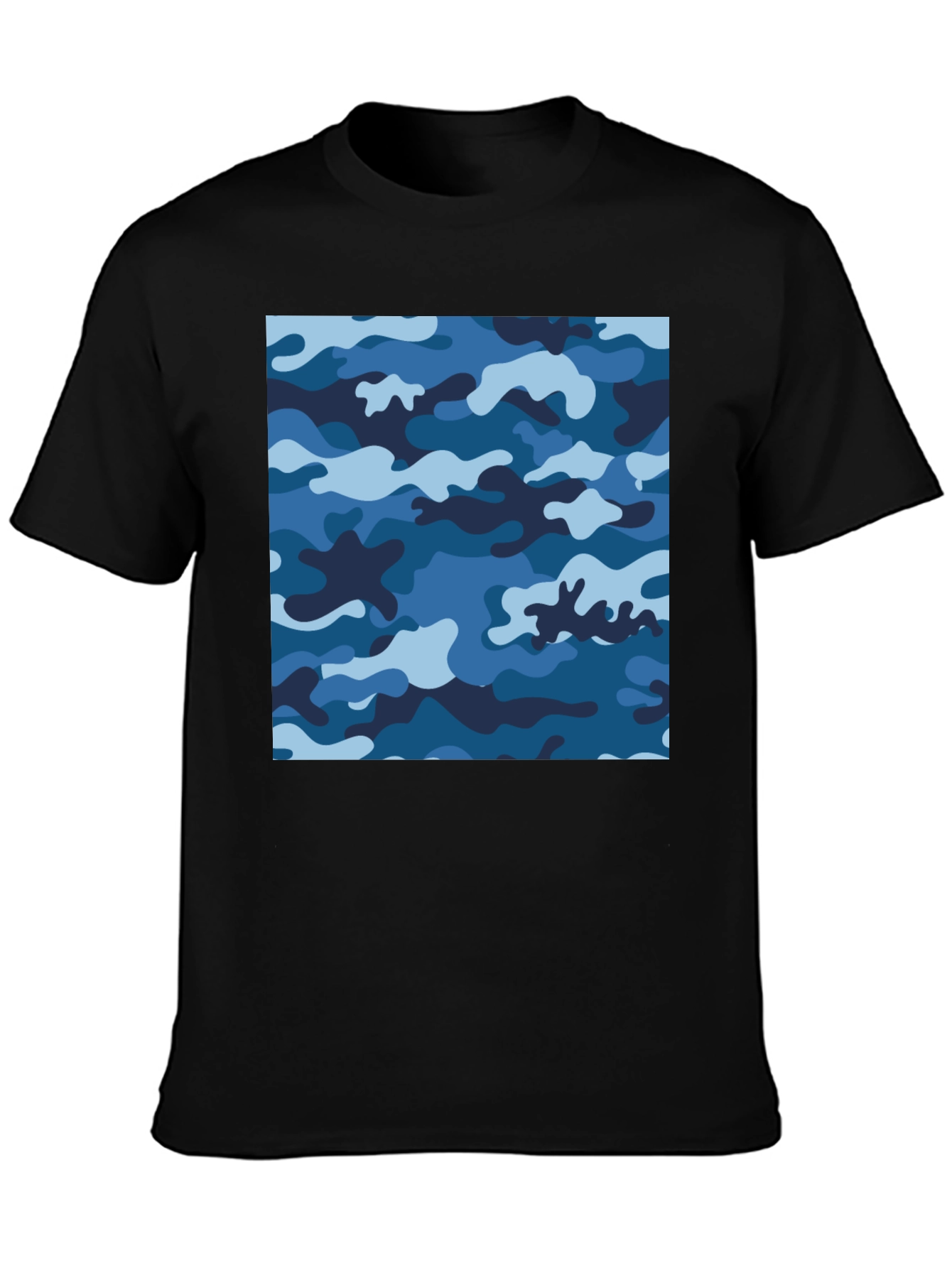 Blue Camo Tee - Cool Camouflage Shirt