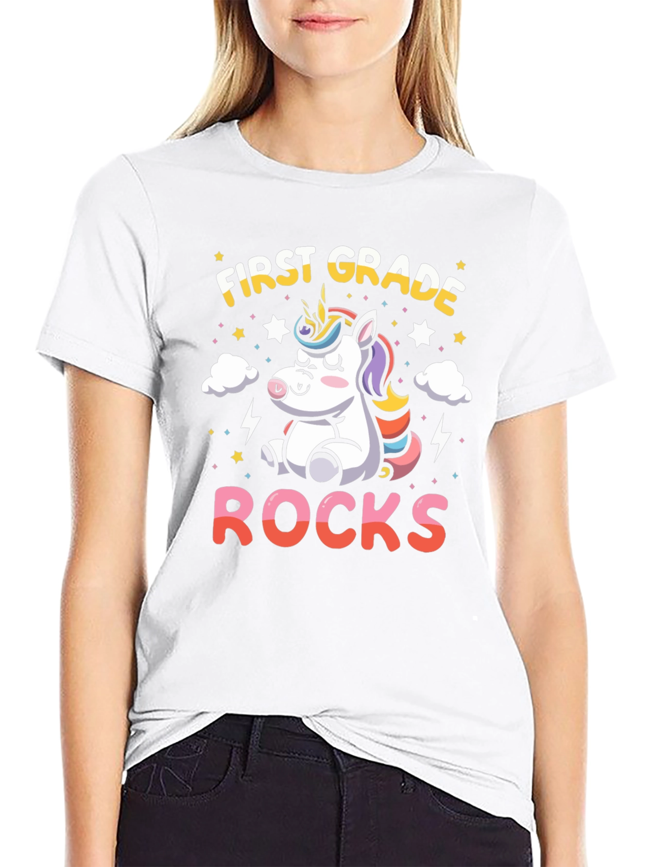 First Grade Rocks Unicorn T-Shirt