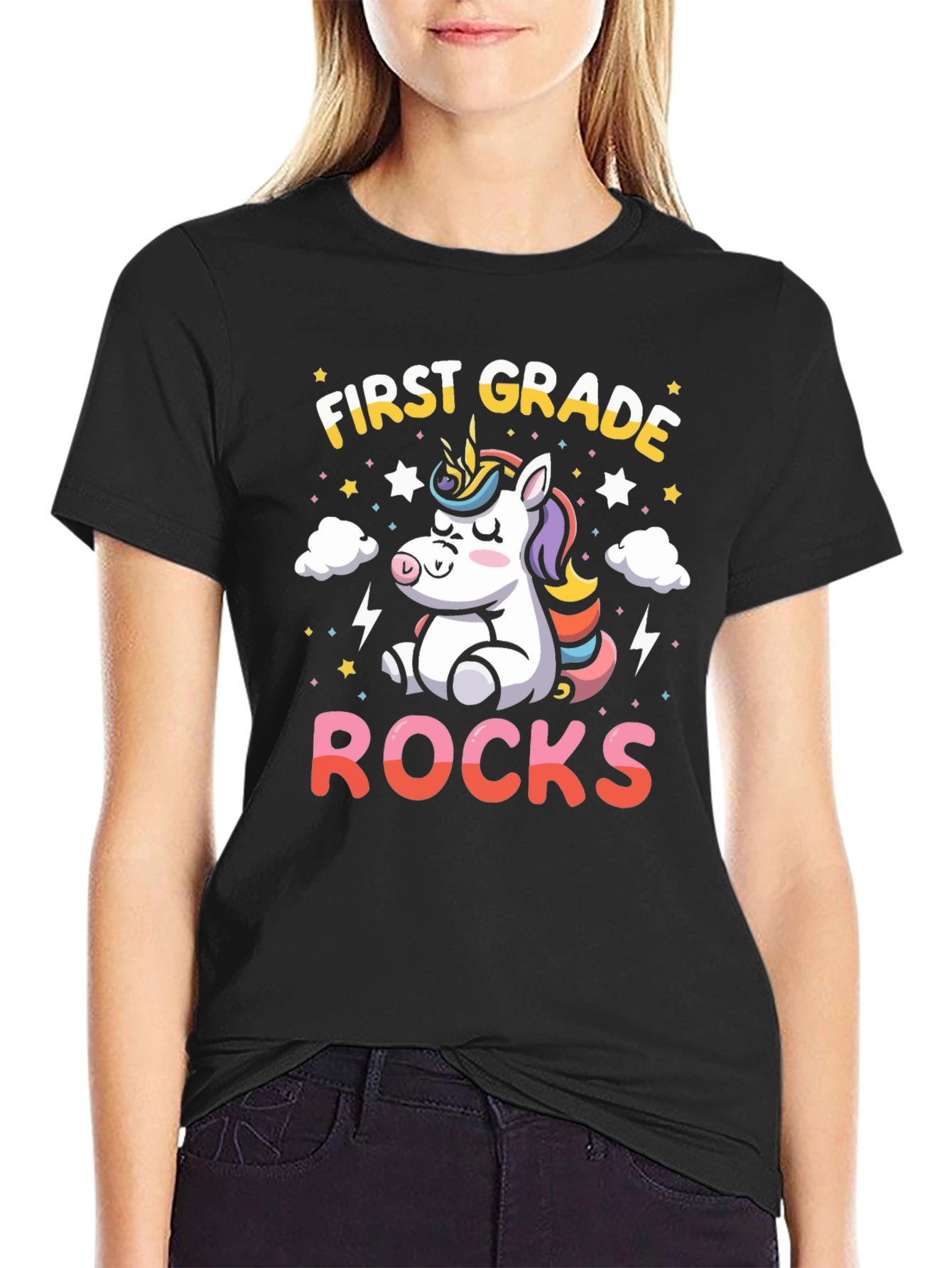 First Grade Rocks Unicorn T-Shirt