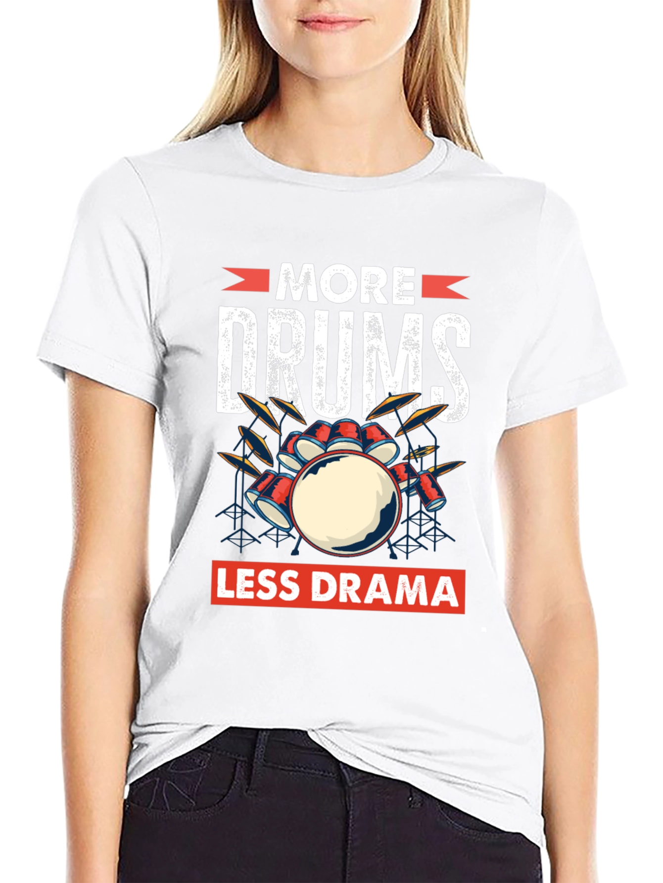 More Drums Less Drama Graphic T-Shirt