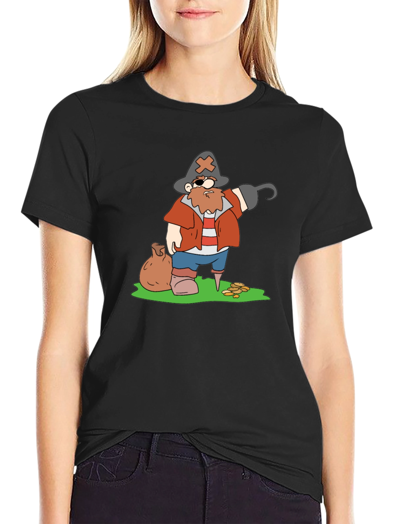 Pirate Cartoon Graphic T-Shirt