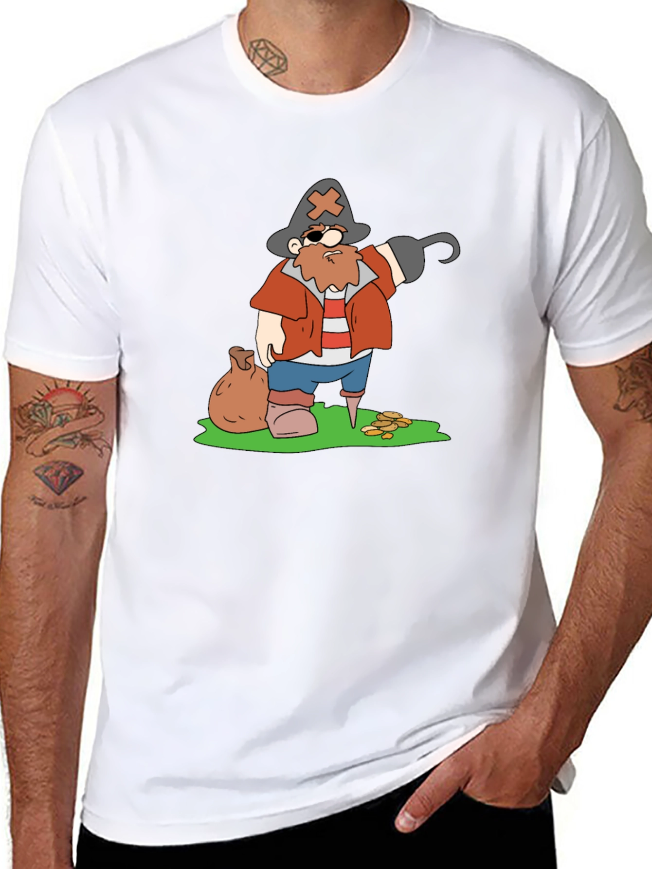 Pirate Cartoon Graphic T-Shirt