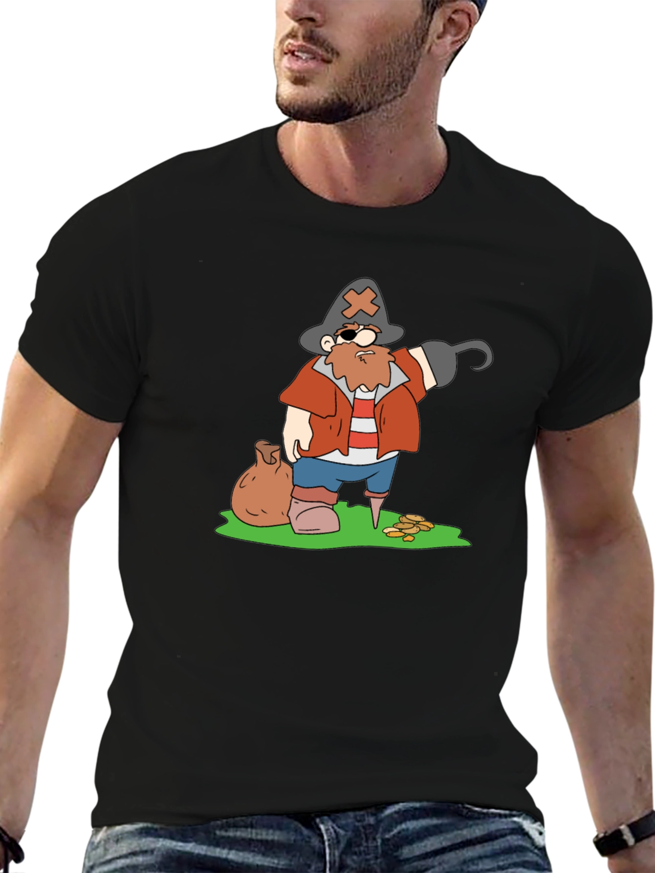 Pirate Cartoon Graphic T-Shirt