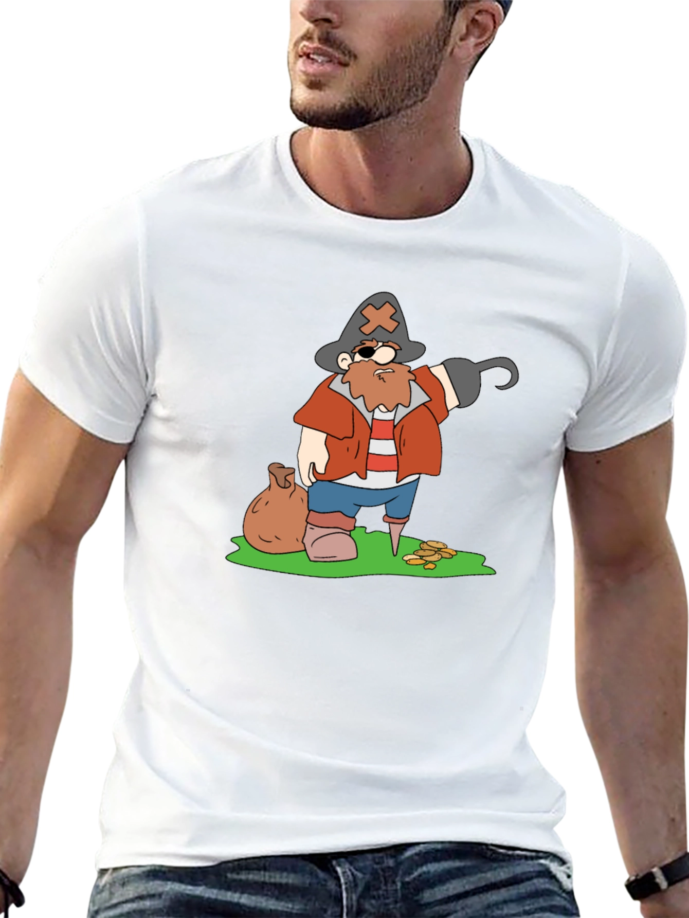 Pirate Cartoon Graphic T-Shirt