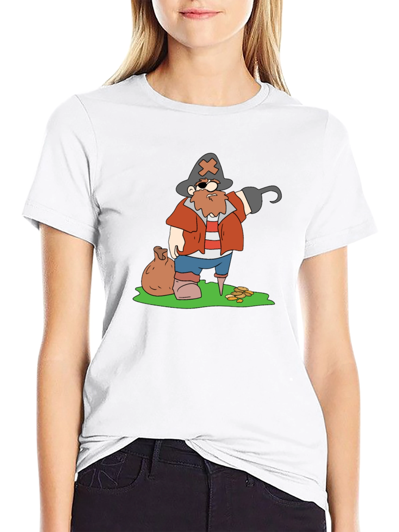 Pirate Cartoon Graphic T-Shirt