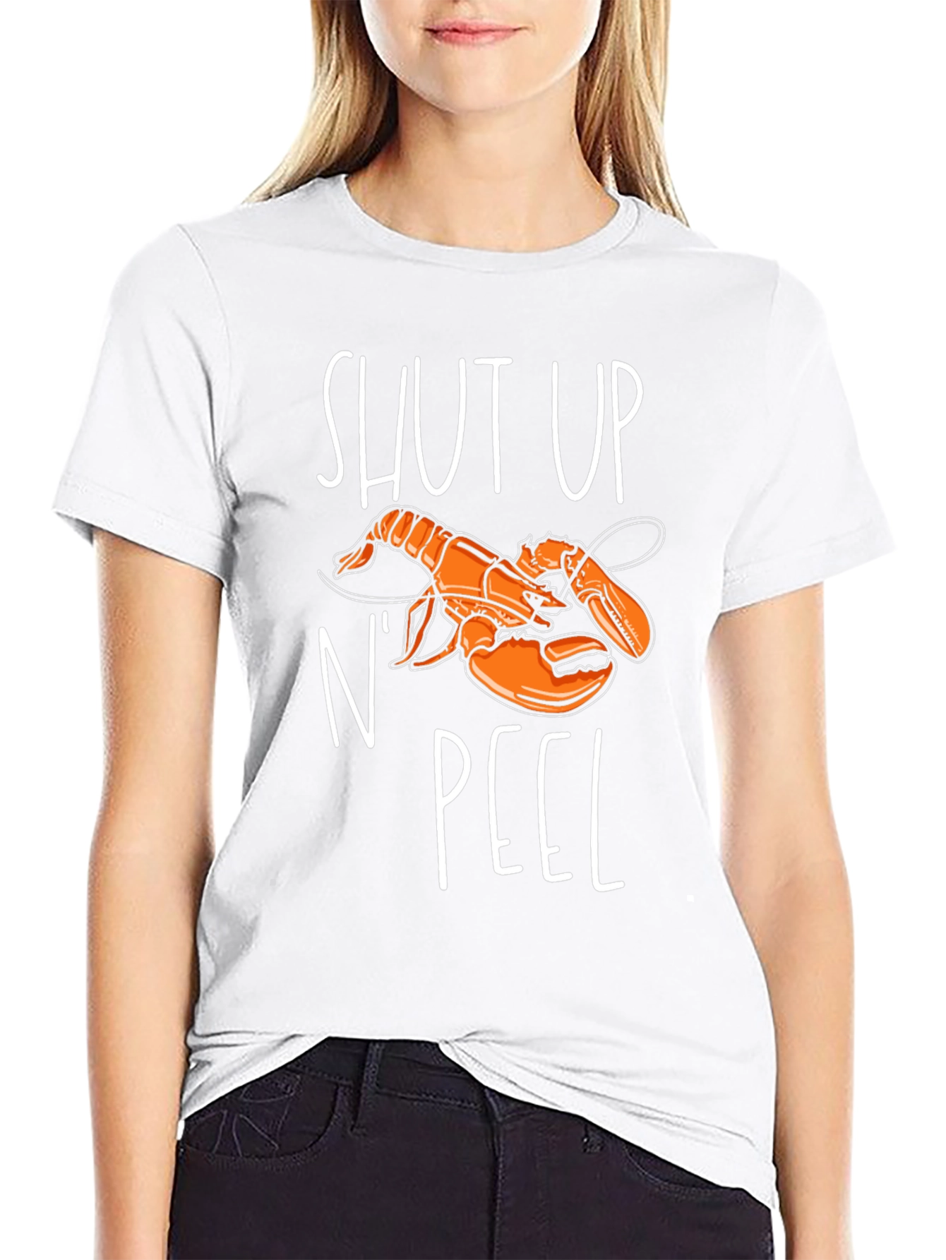 Shut Up N Peel Lobster Graphic T-Shirt