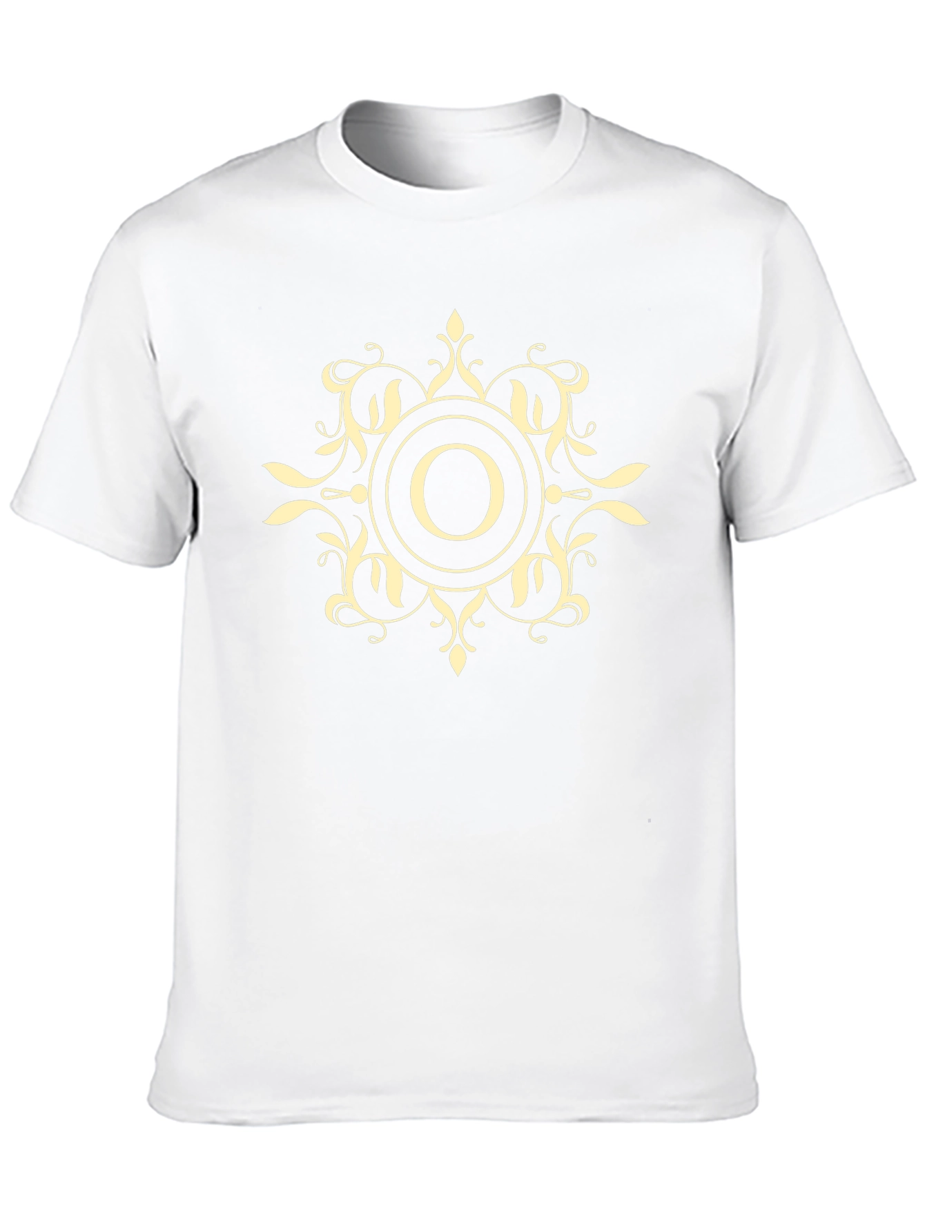 Ornate Initial O Black T-Shirt