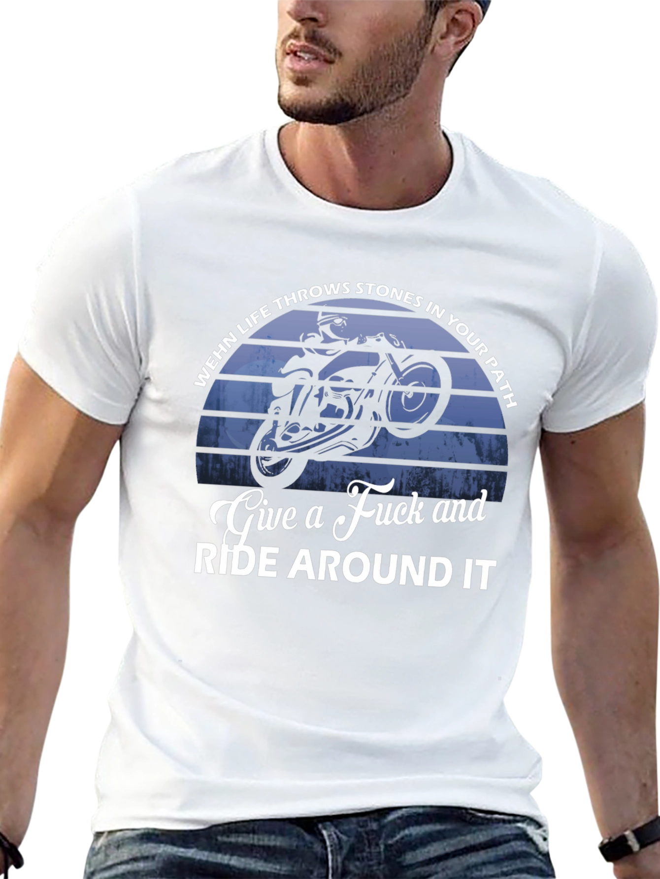 Ride Around It T-Shirt Motorbike Statement Tee