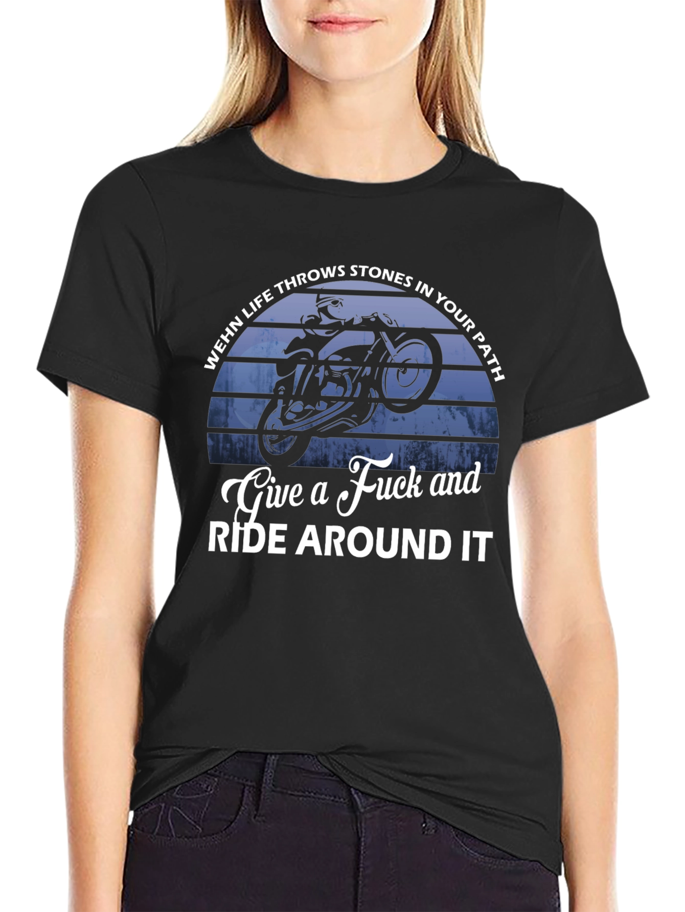 Ride Around It T-Shirt Motorbike Statement Tee