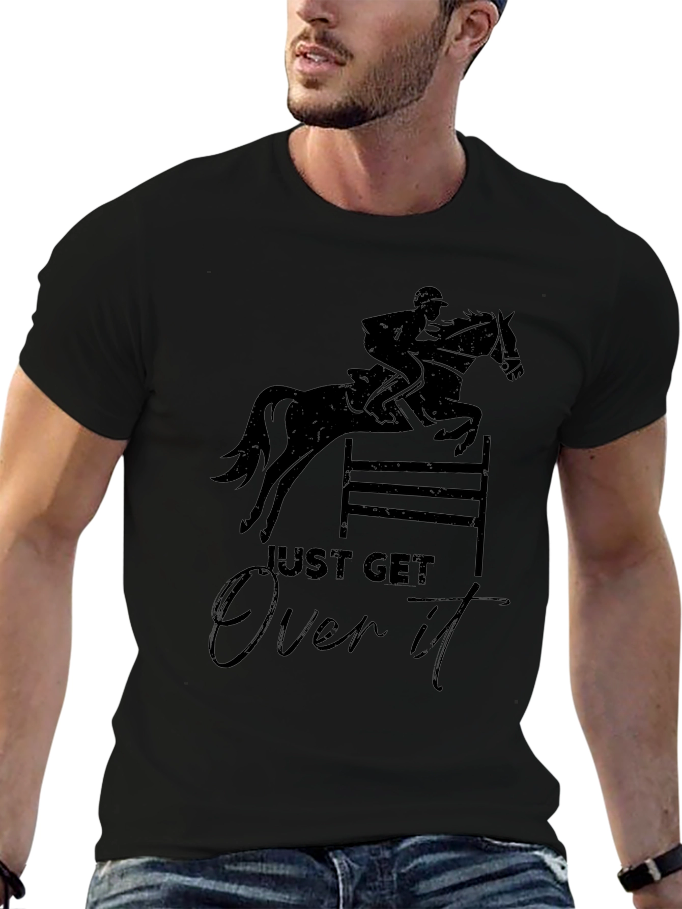 Just Get Over It Horseback Riding T-Shirt