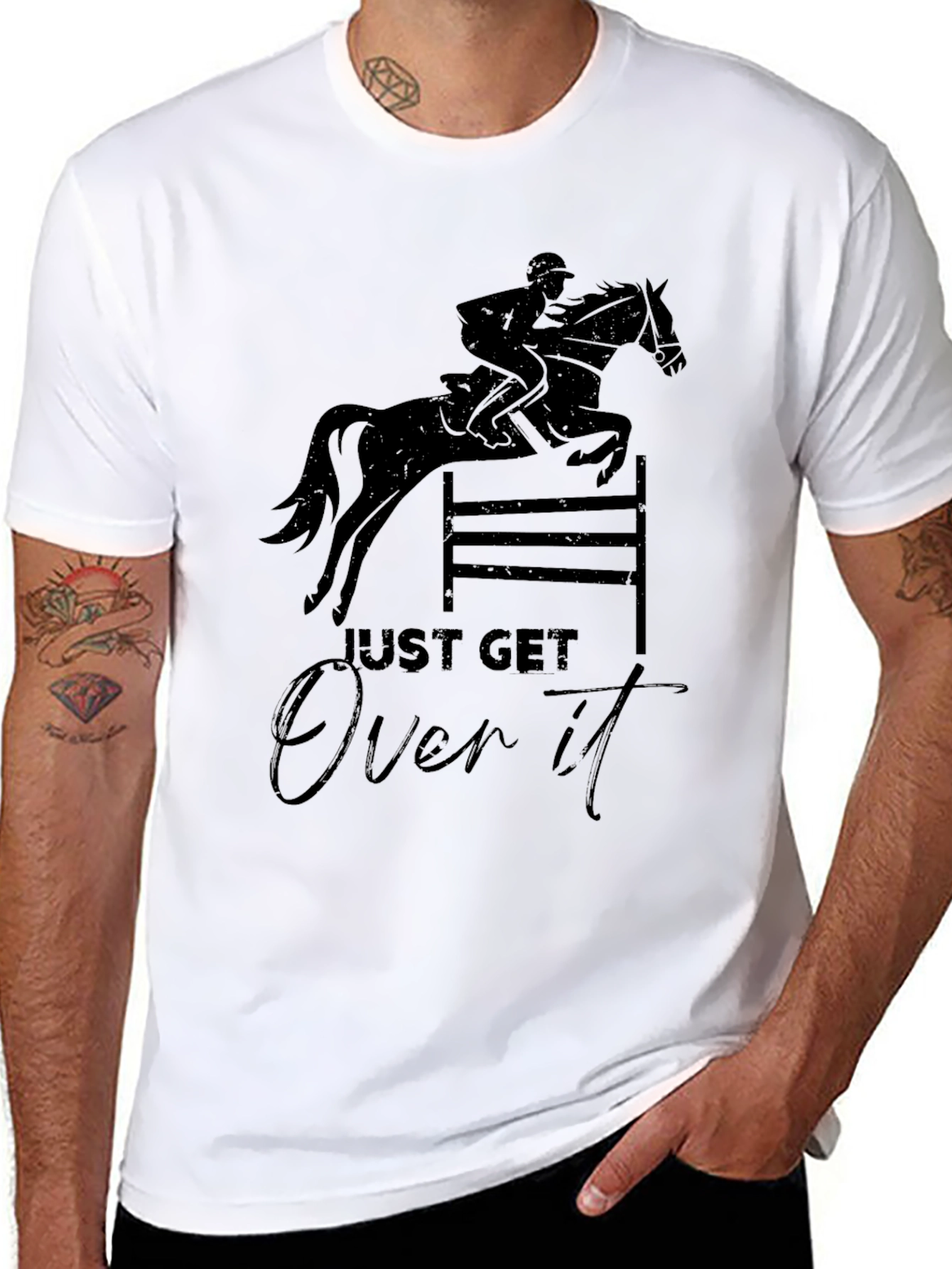 Just Get Over It Horseback Riding T-Shirt