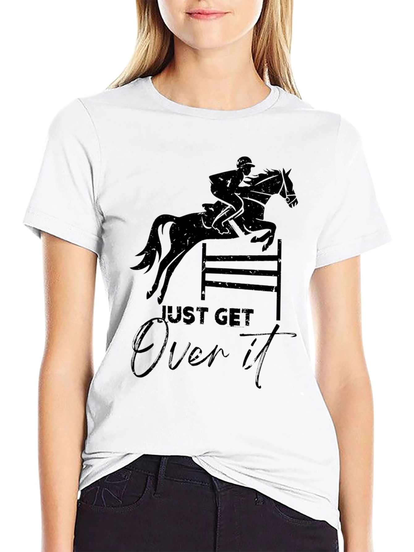 Just Get Over It Horseback Riding T-Shirt