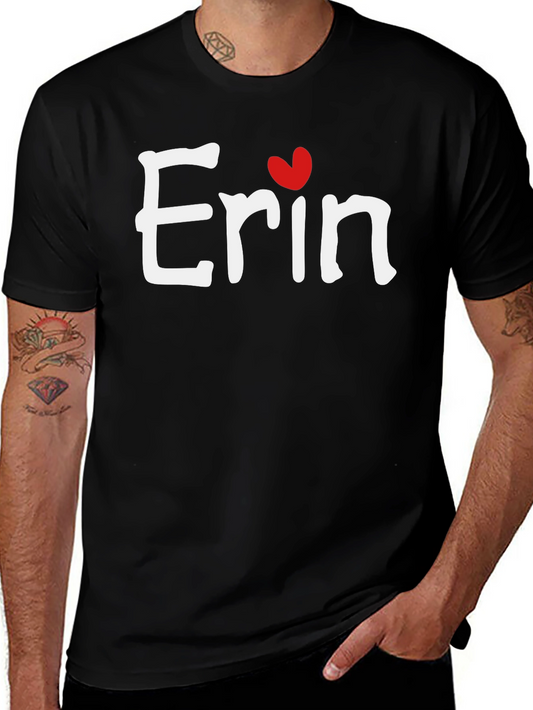 Erin Heart T-Shirt - Custom Name Tee