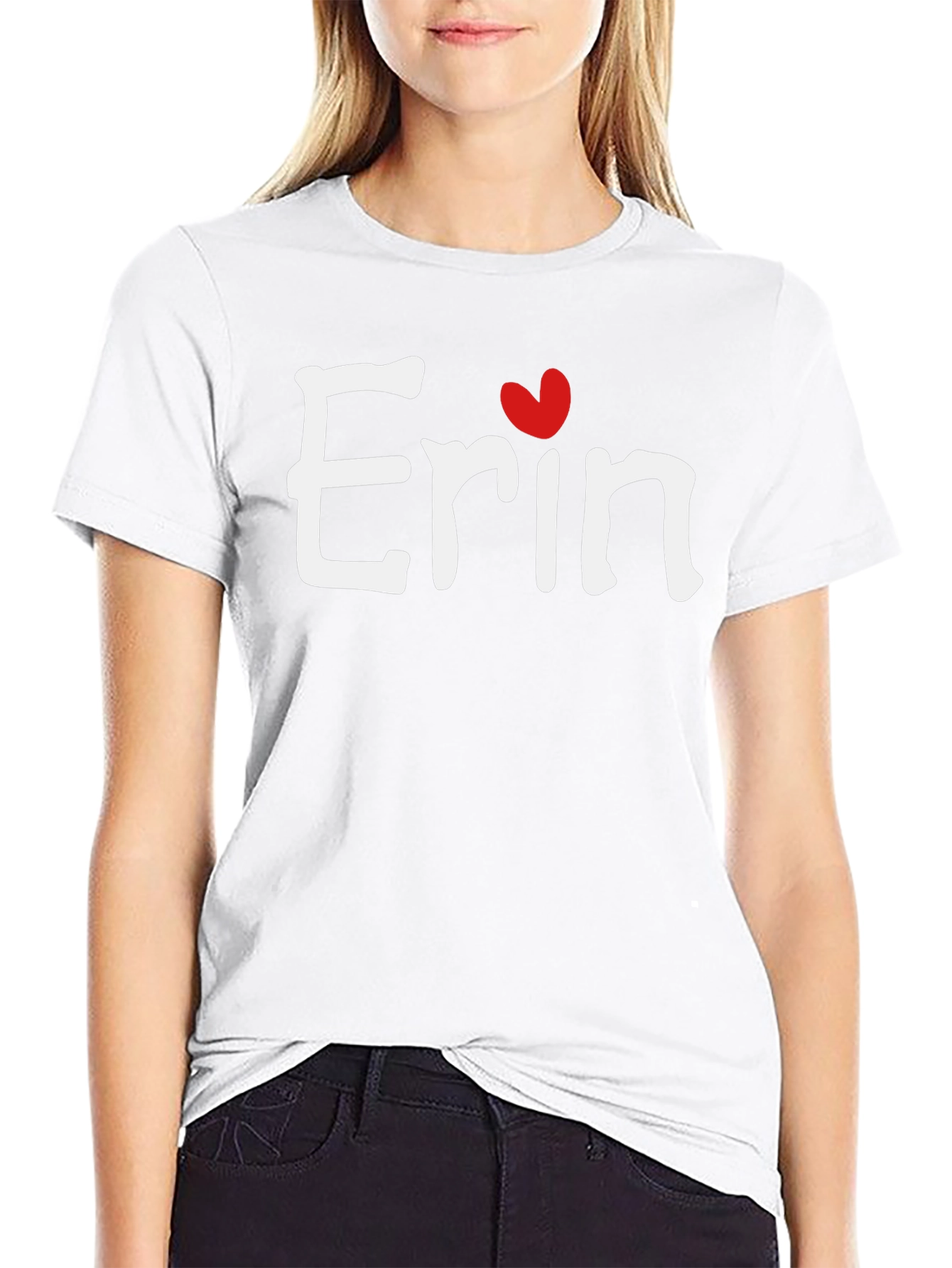 Erin Heart T-Shirt - Custom Name Tee