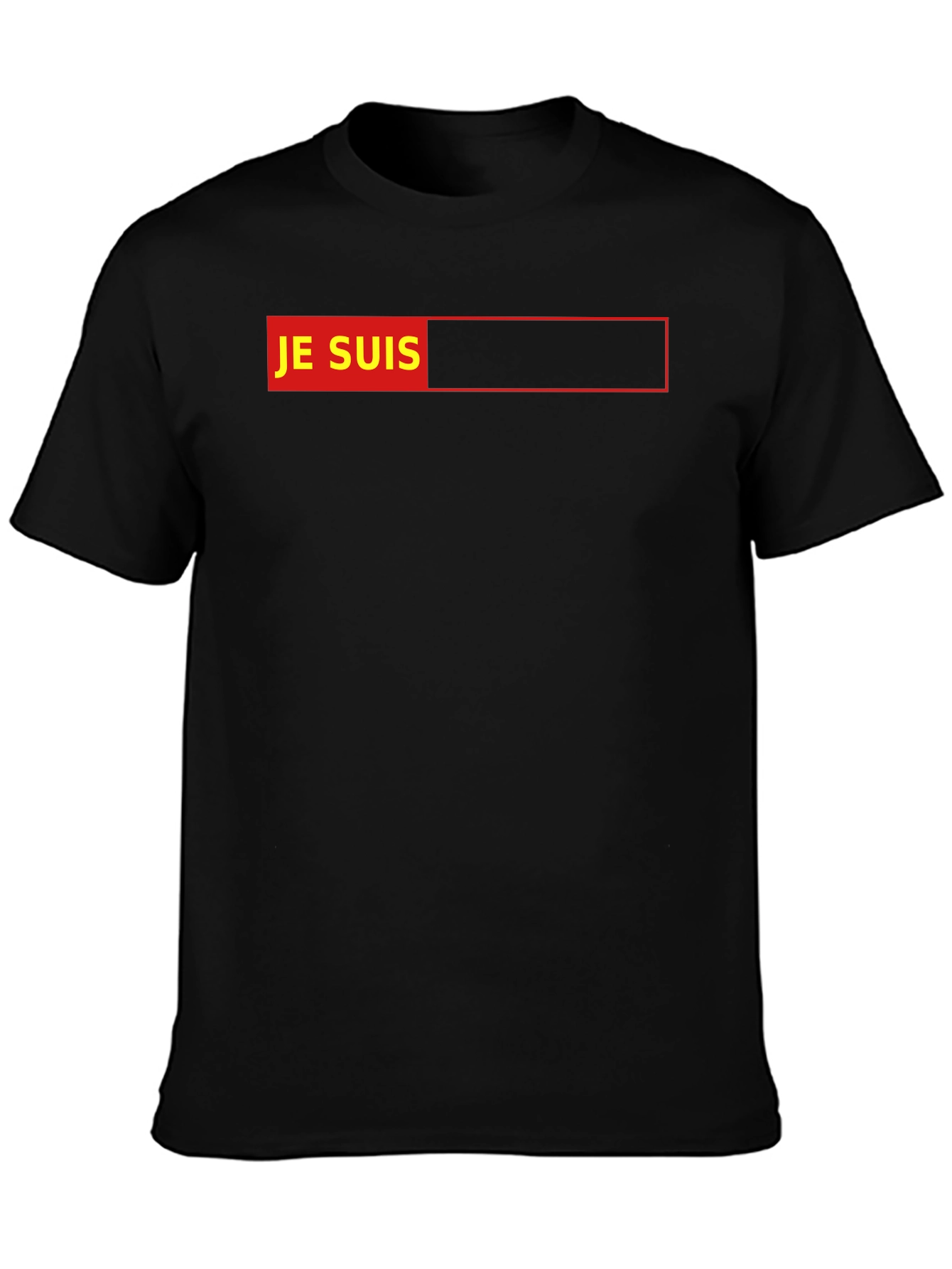 Je Suis Graphic T-Shirt - Black Cotton Tee