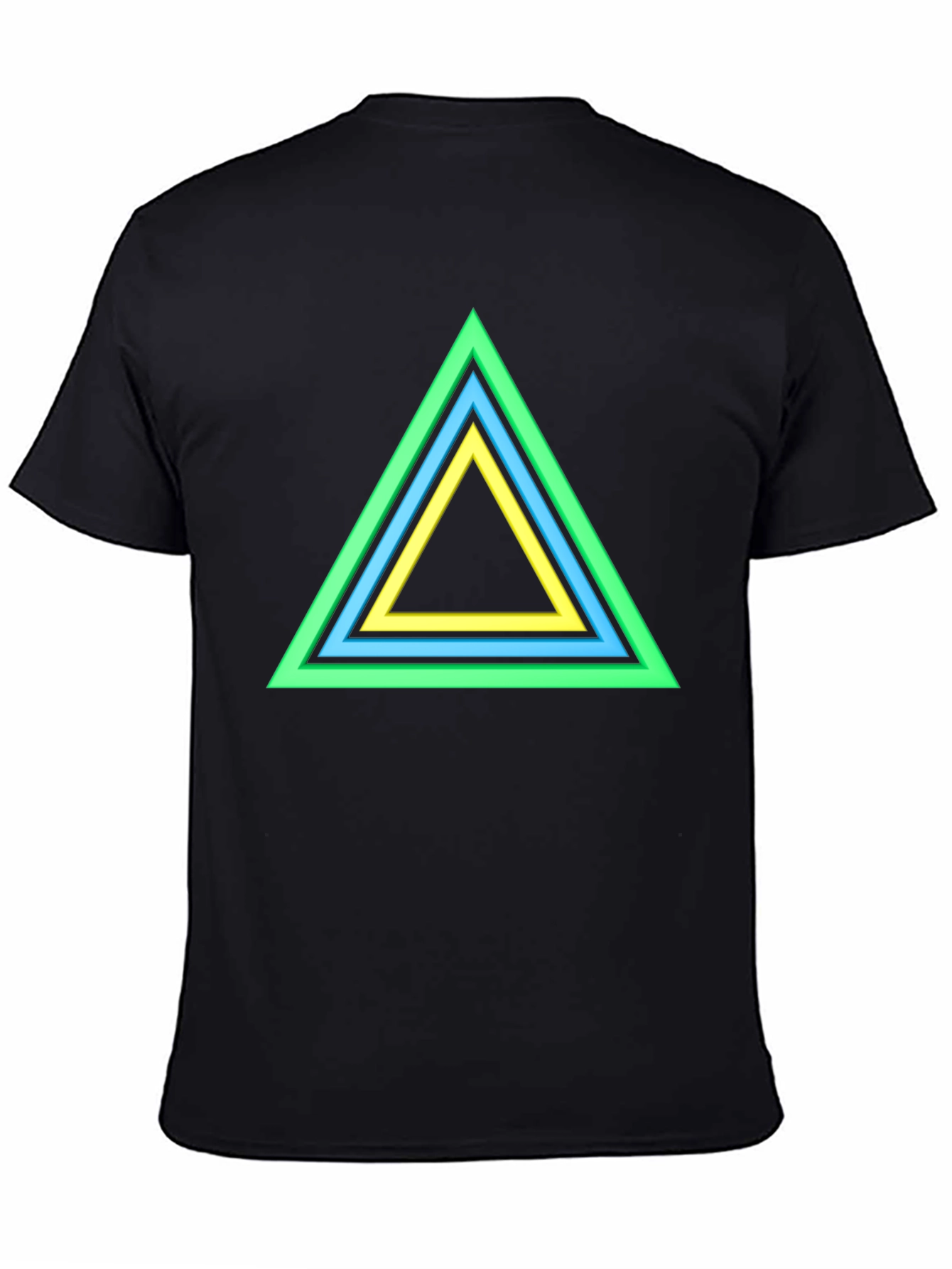 Geometric Triangle Graphic Tee - Bold Style