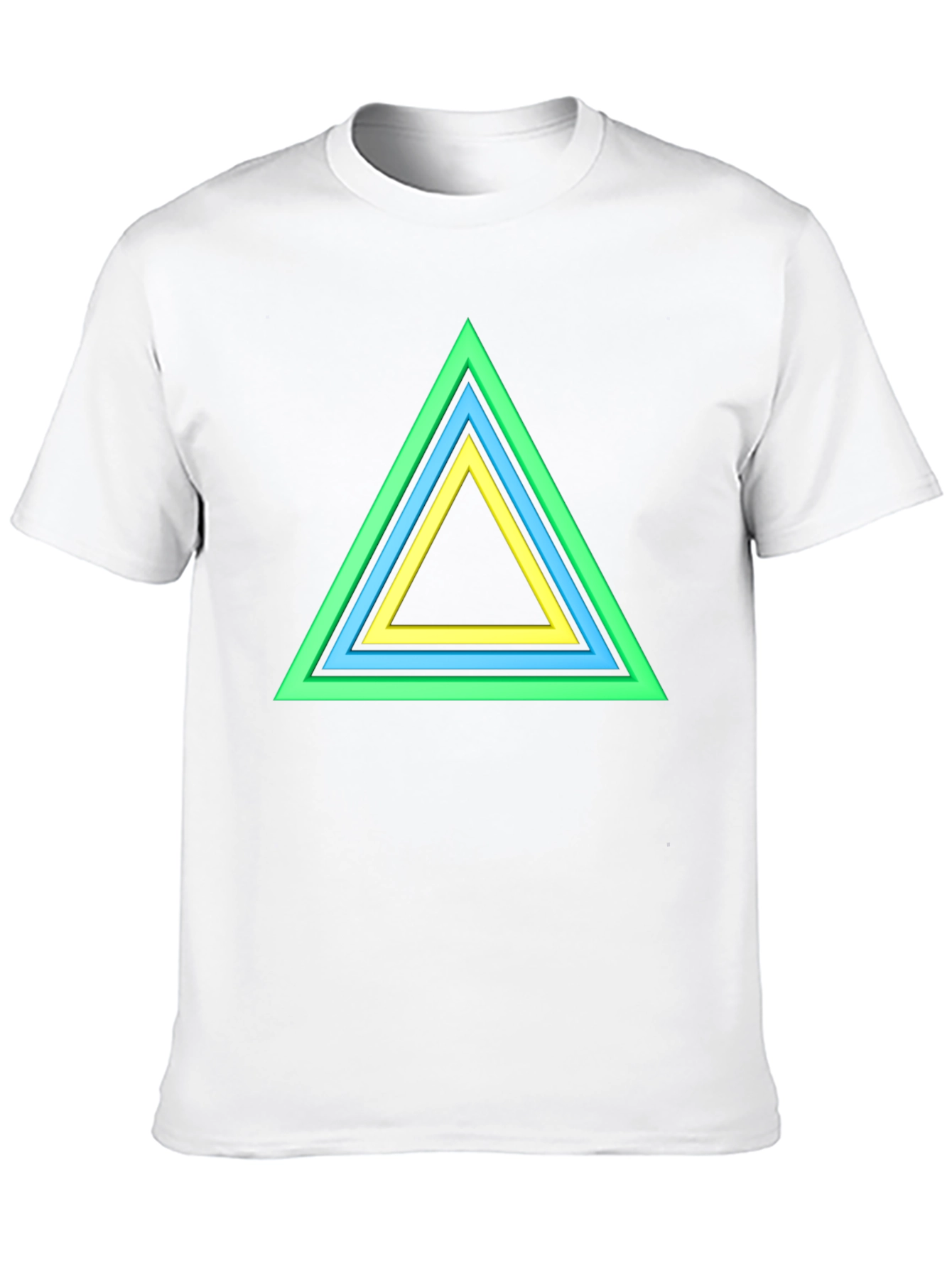 Geometric Triangle Graphic Tee - Bold Style
