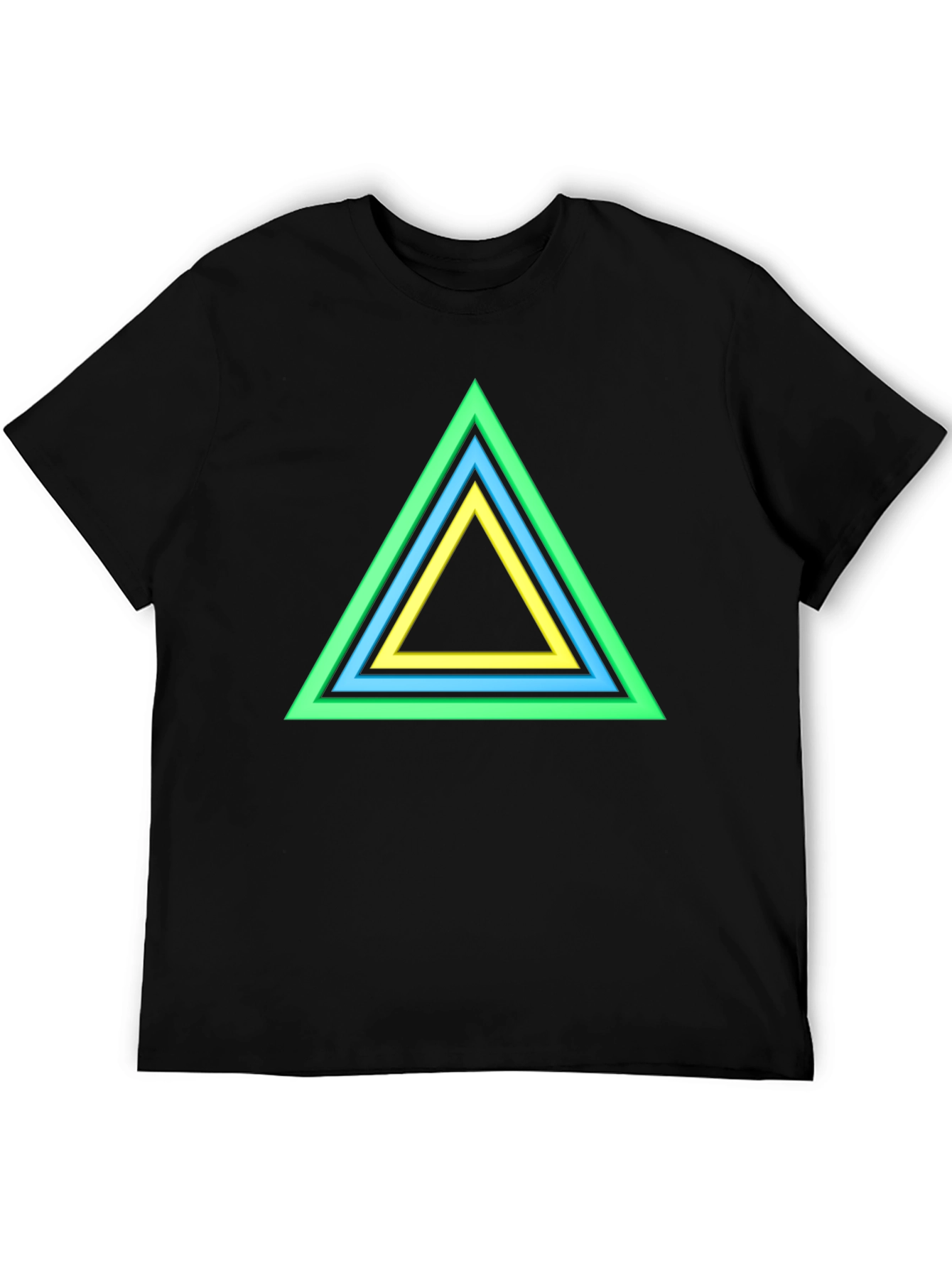 Geometric Triangle Graphic Tee - Bold Style