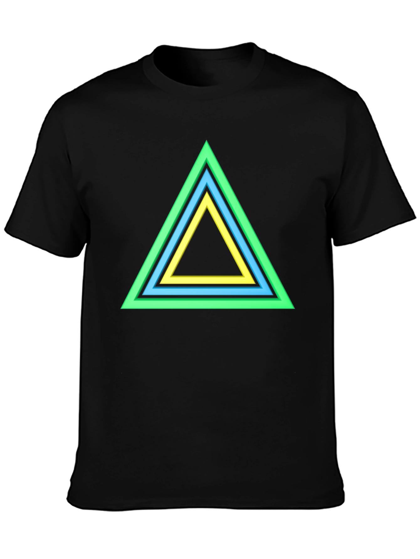 Geometric Triangle Graphic Tee - Bold Style
