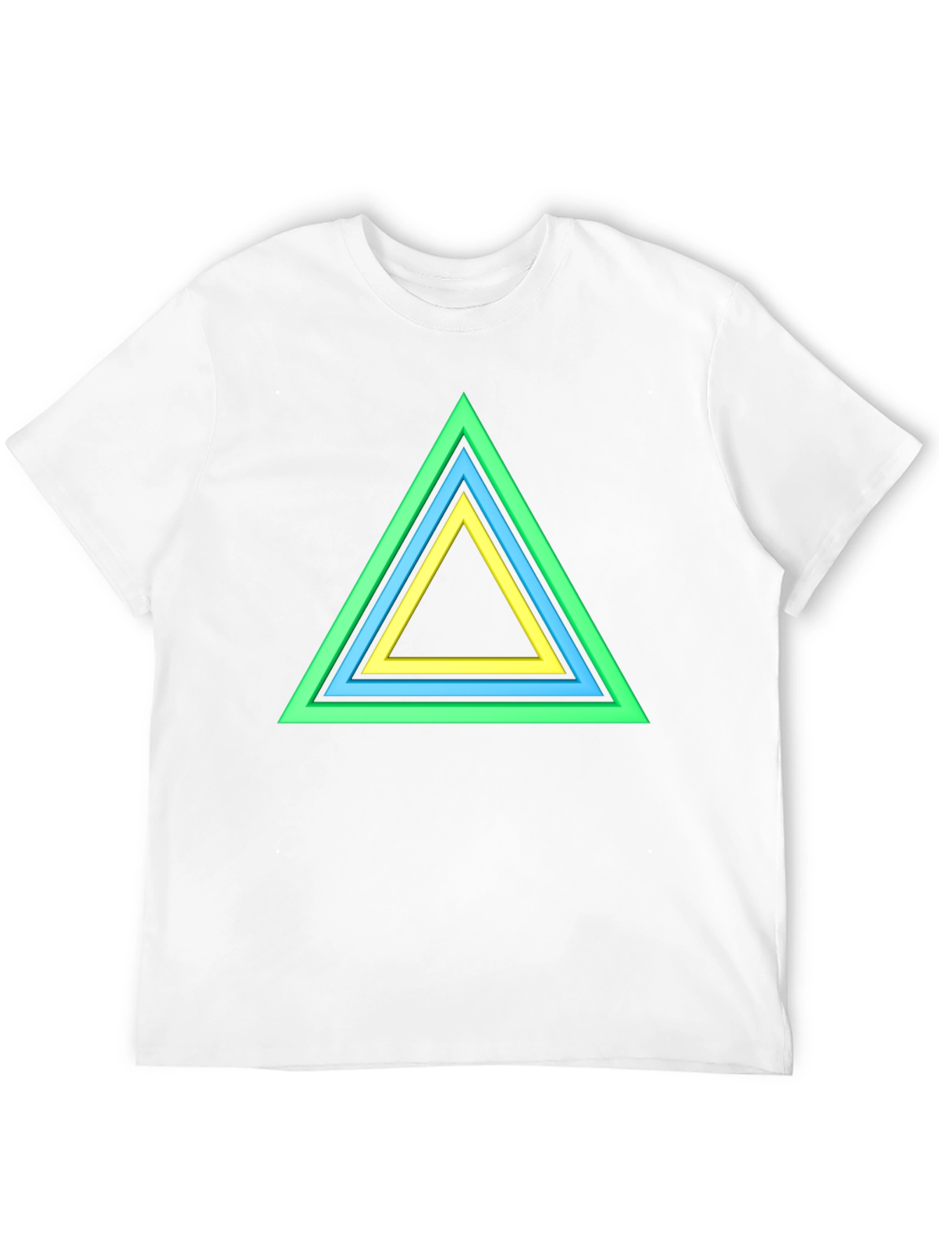 Geometric Triangle Graphic Tee - Bold Style
