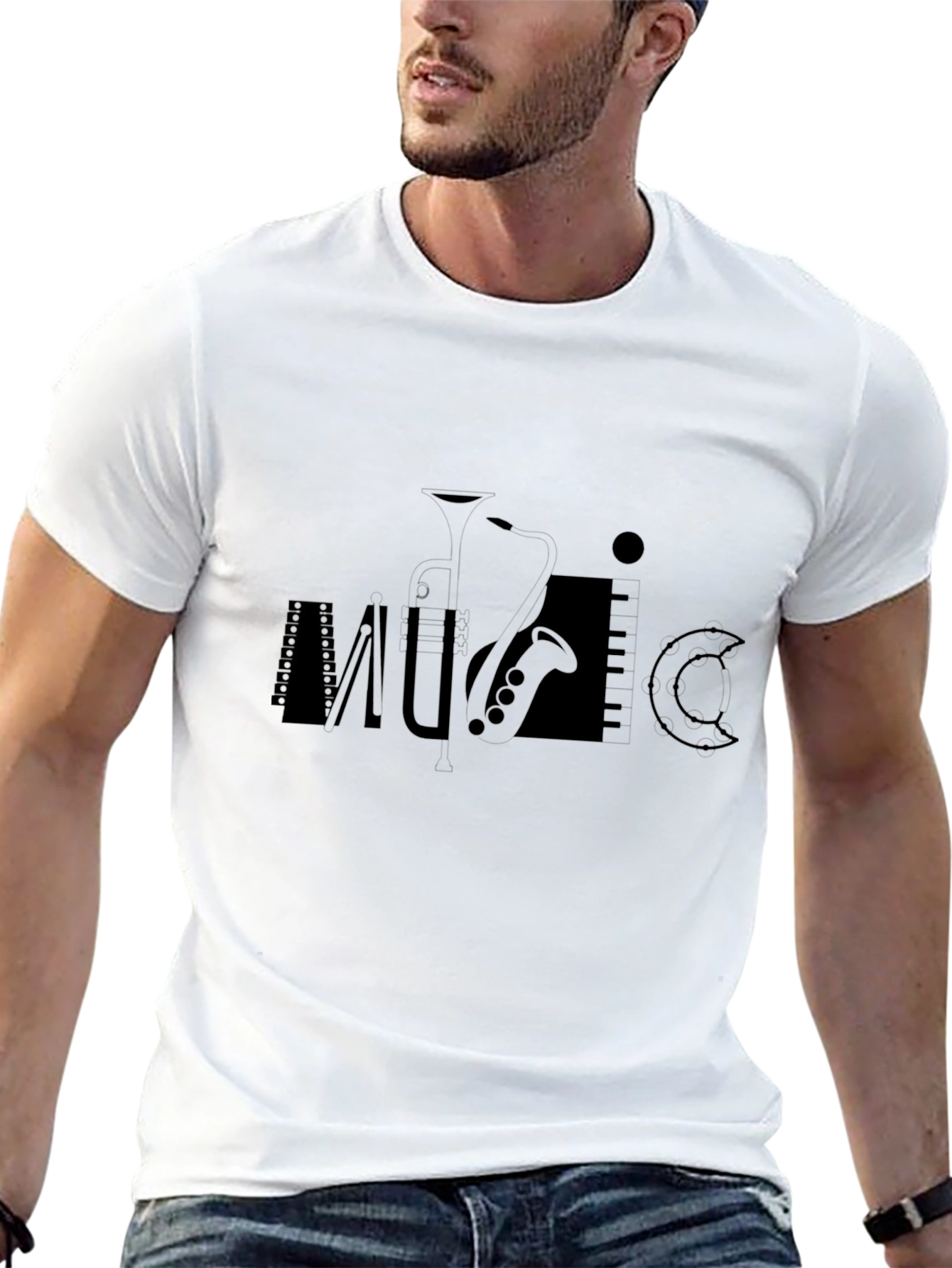Black Music Graphic Tee - Stylish & Unique
