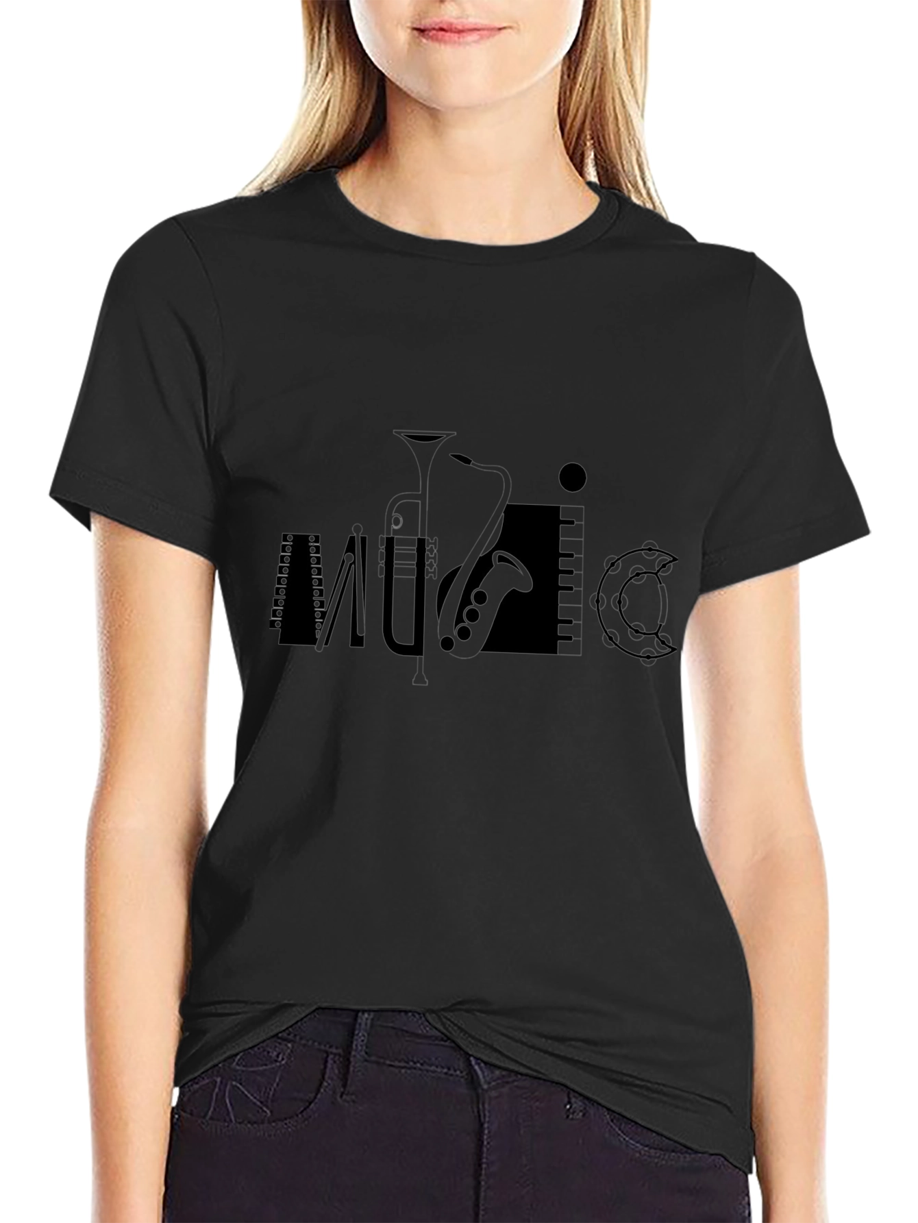 Black Music Graphic Tee - Stylish & Unique