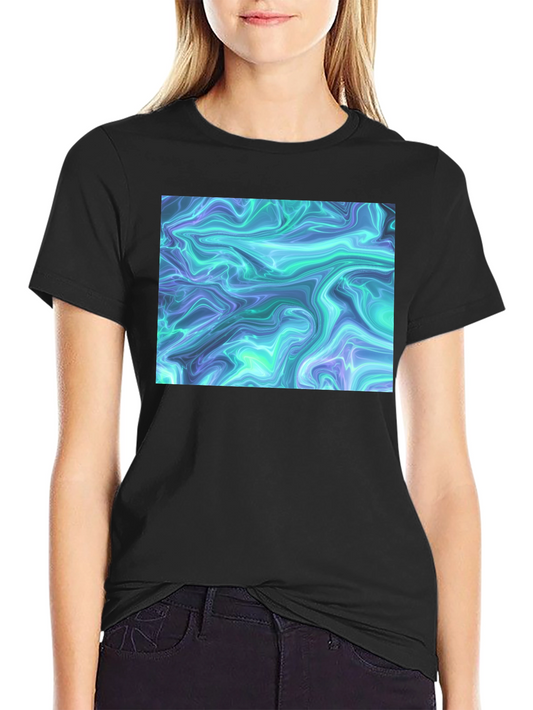 Abstract Swirl Graphic Tee - Cool Casual Style