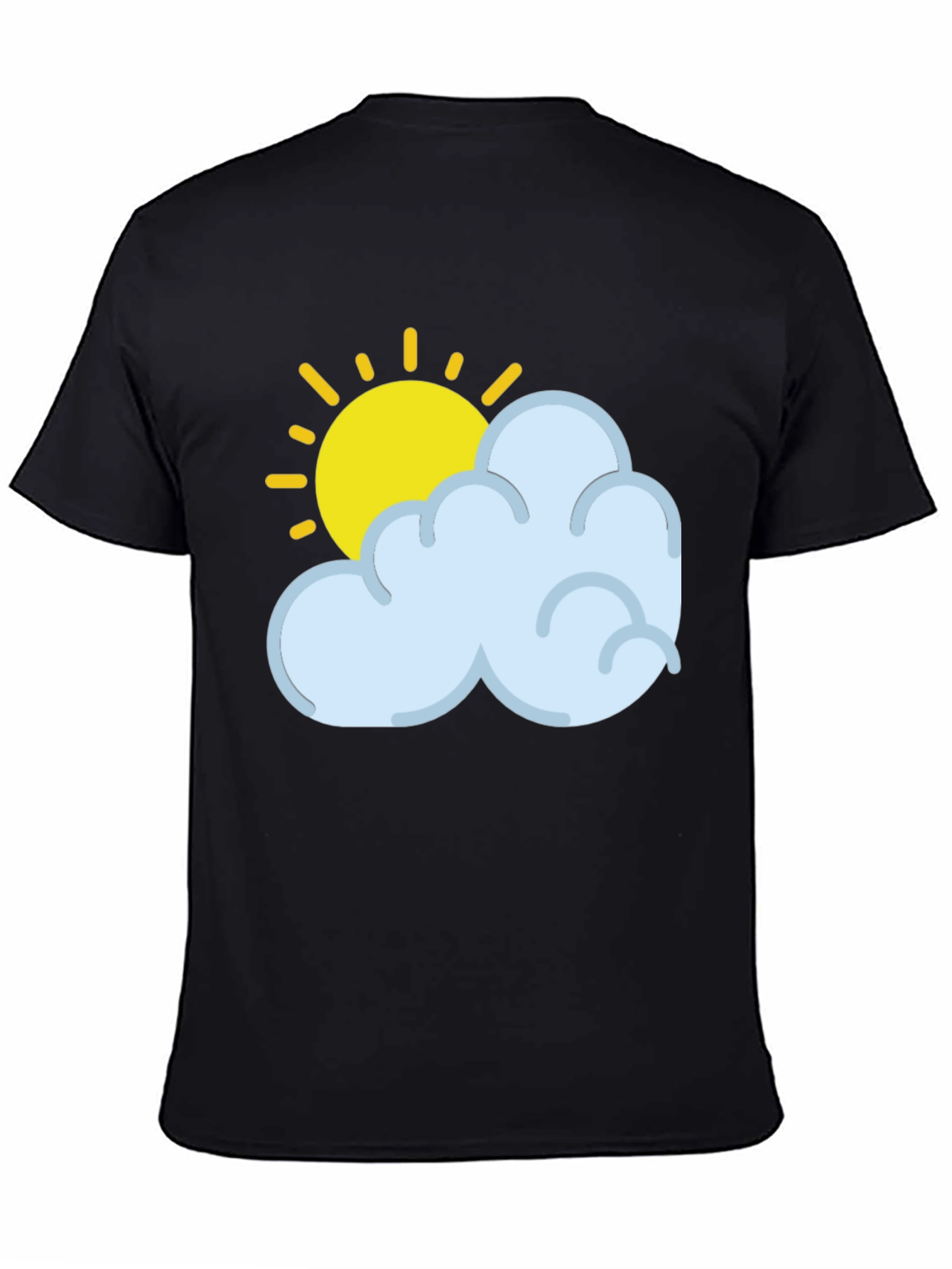 Sunny Day Graphic Tee - Soft Black Cotton T-Shirt