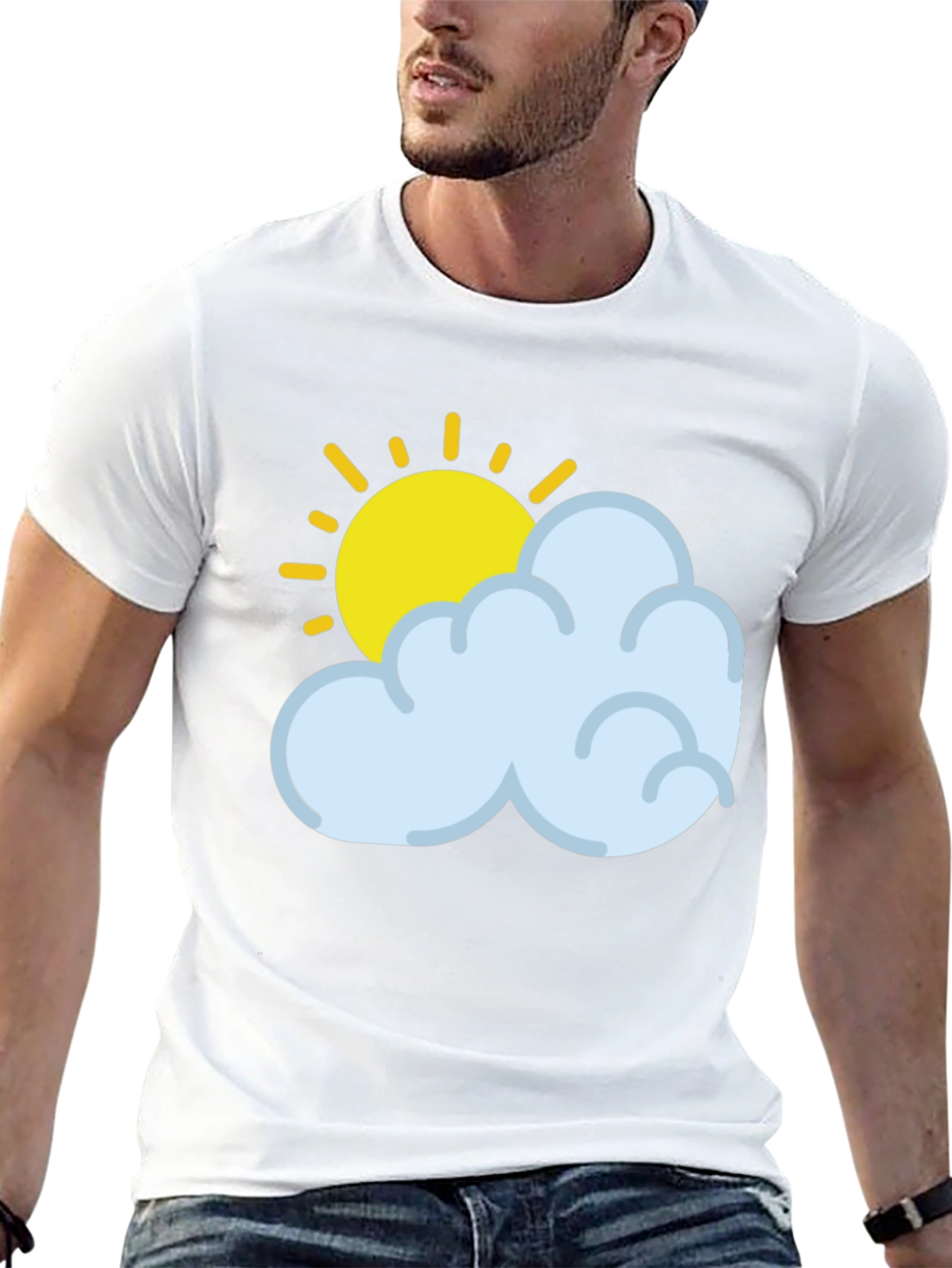 Sunny Day Graphic Tee - Soft Black Cotton T-Shirt