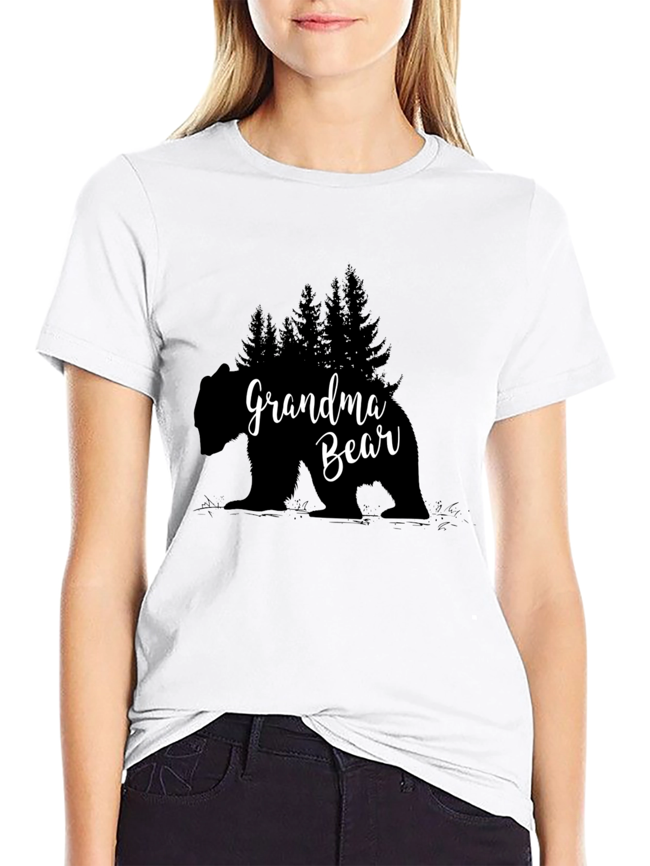 Grandma Bear T-Shirt - Black