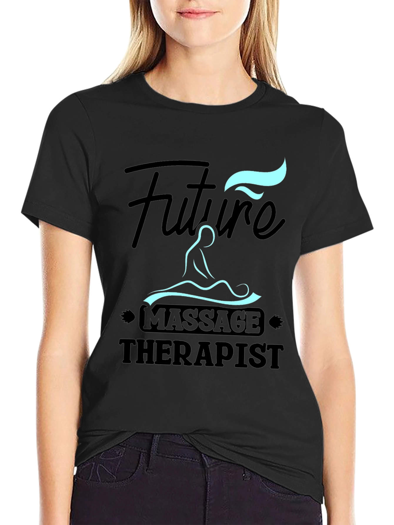 Future Massage Therapist Graphic Tee - Black