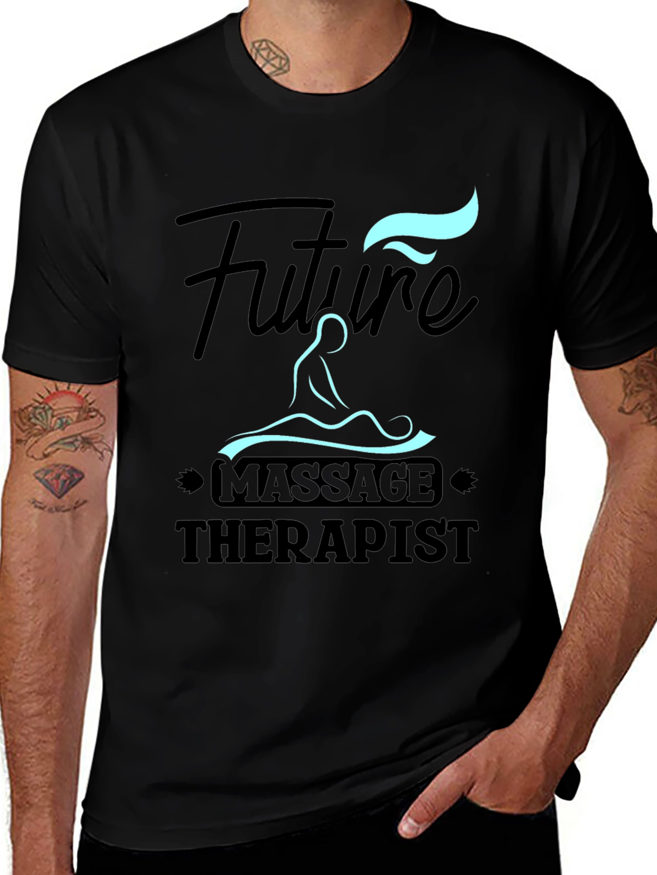 Future Massage Therapist Graphic Tee - Black