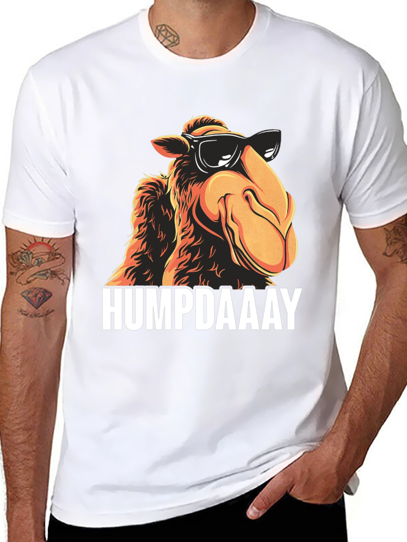 HUMPDAAAY Camel Graphic T-Shirt - Cool Black Tee
