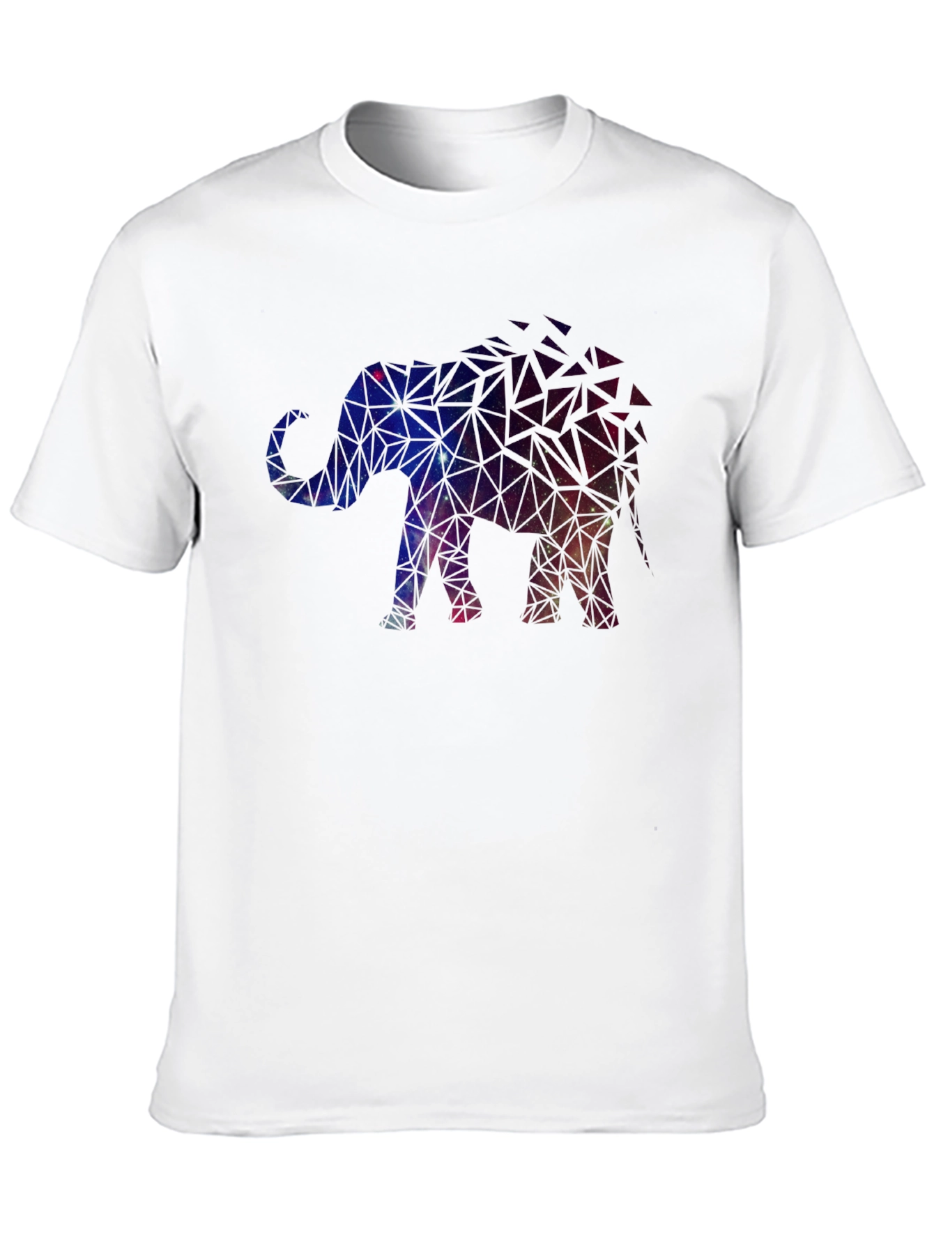 Geometric Galaxy Elephant Graphic Tee
