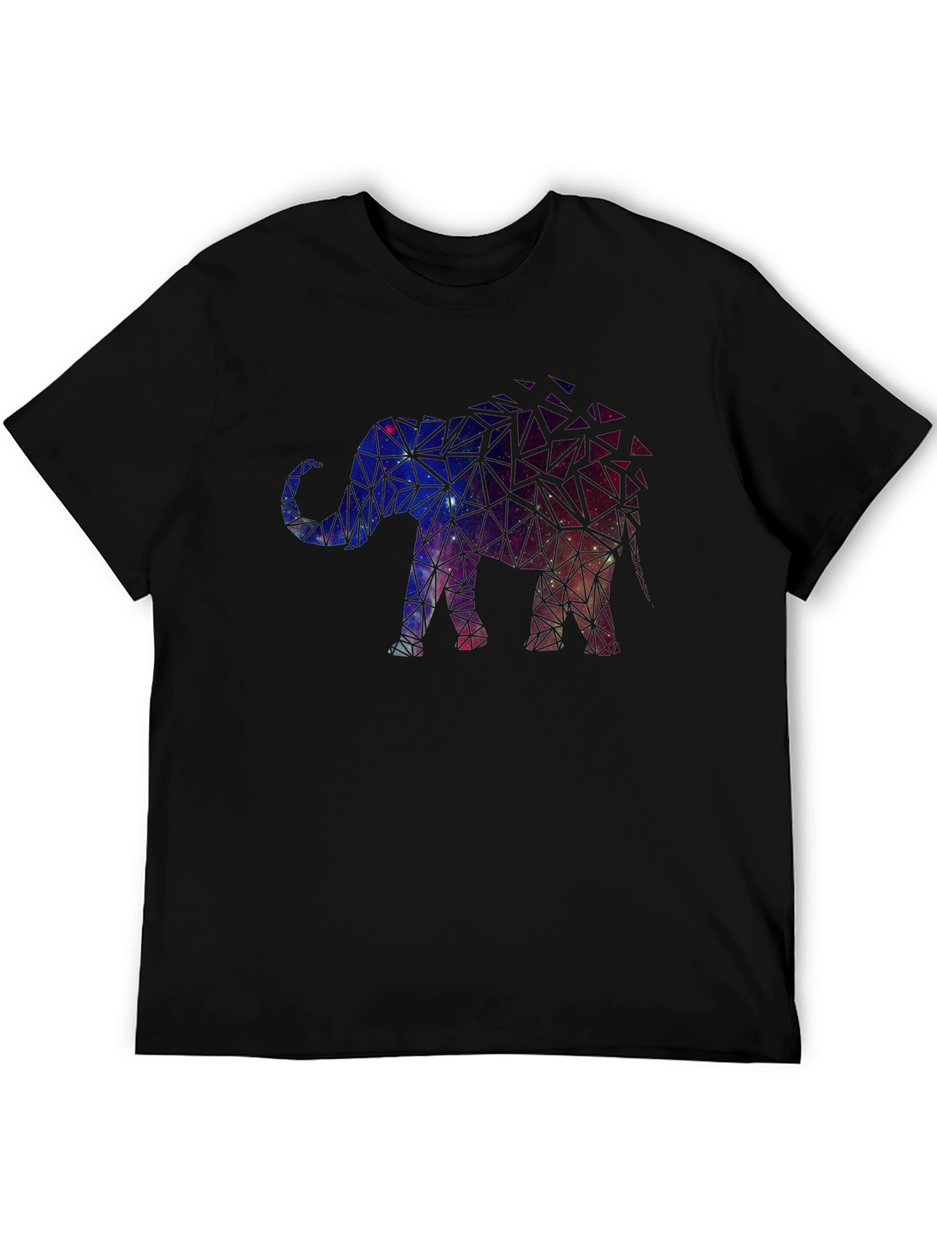 Geometric Galaxy Elephant Graphic Tee